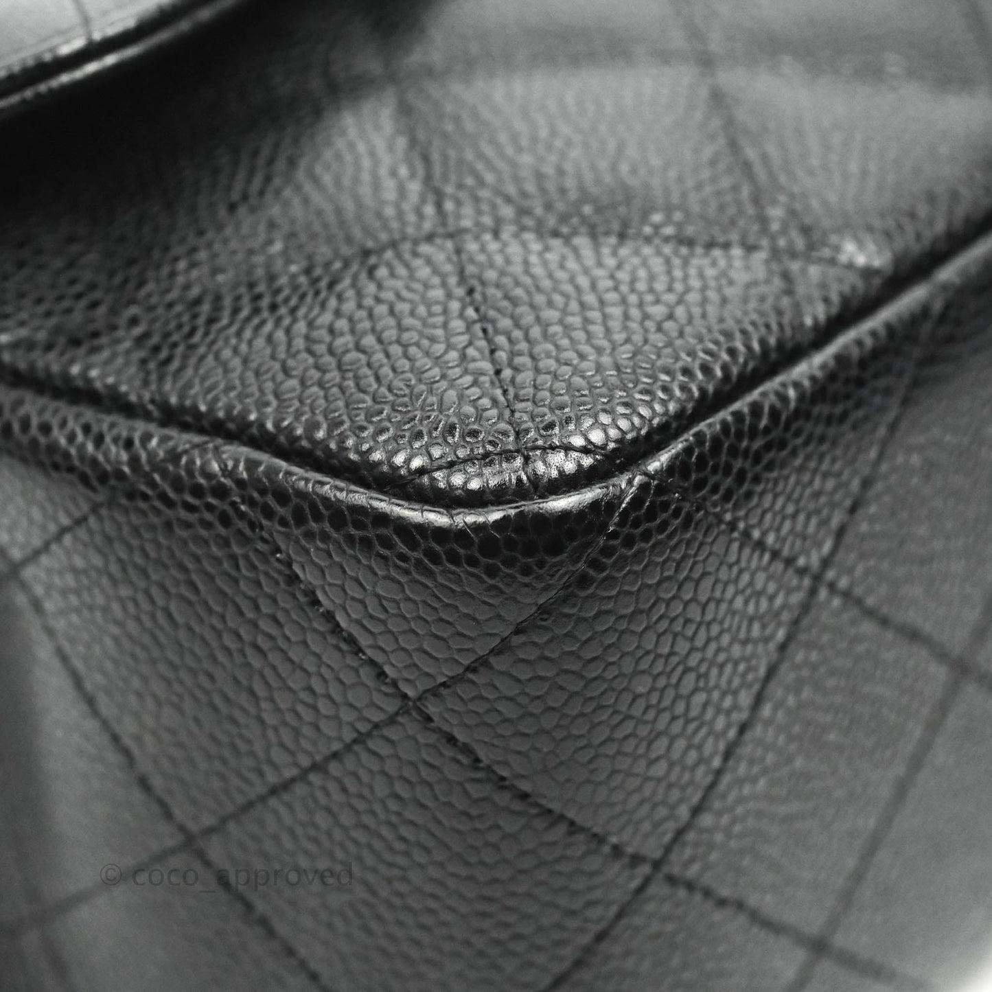 Chanel Jumbo Single Flap Black Caviar Silver Hardware⁣⁣