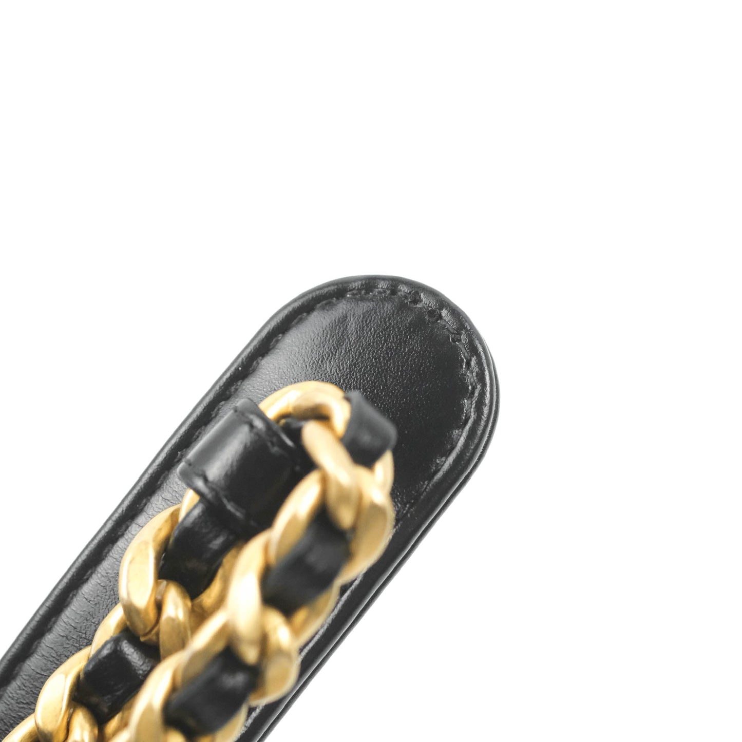 Chanel Mini Flap Bag Black Calfskin Aged Gold Hardware 21B