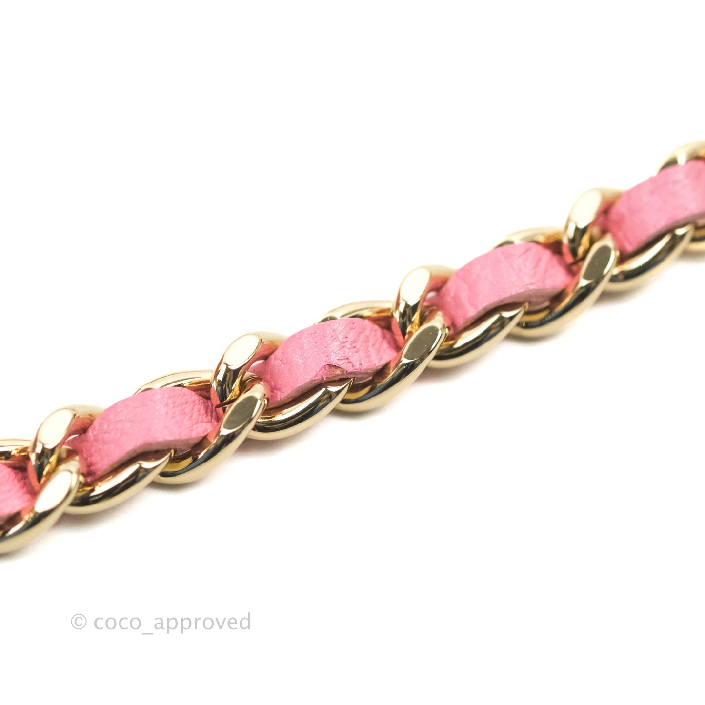 Chanel Quilted Round Clutch With Pearl Chain Iridescent Pink Lambskin Gold Hardware