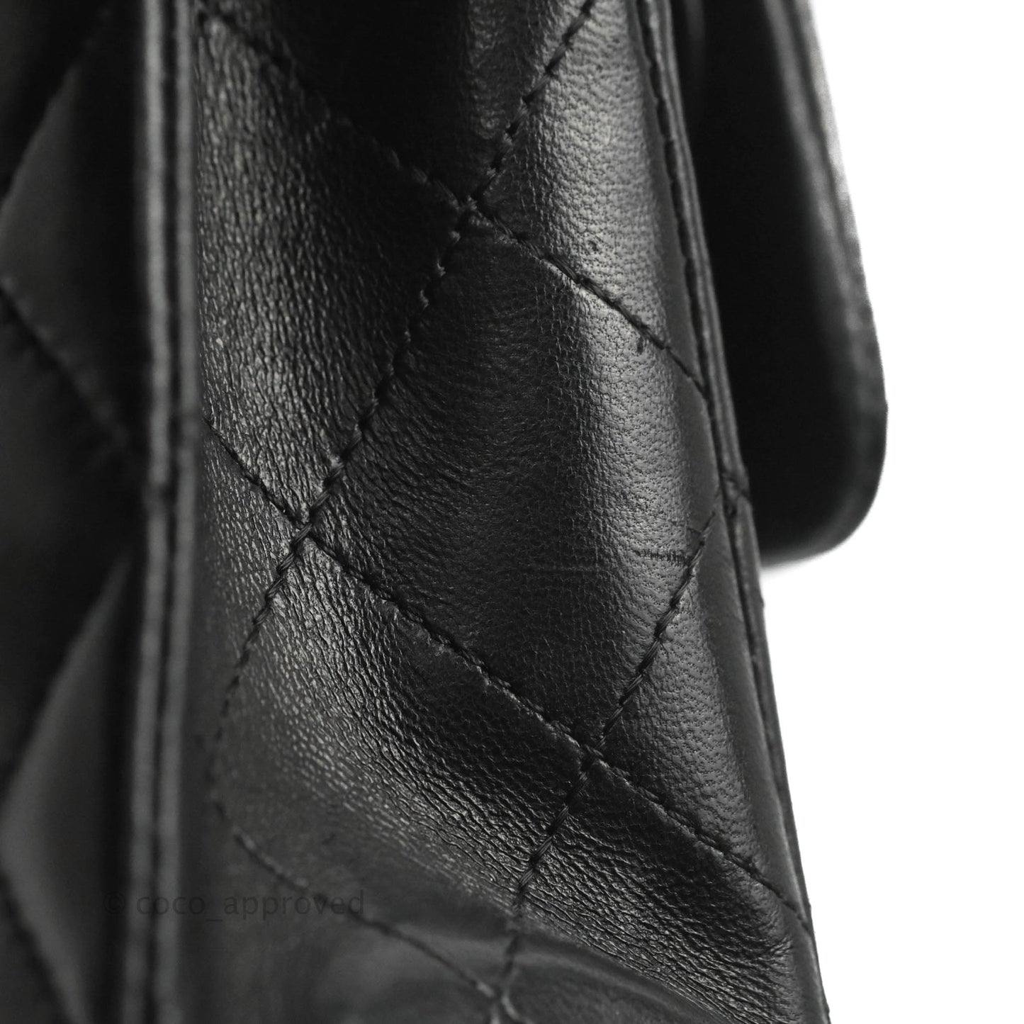 Chanel Classic M/L Medium Flap Quilted Black Lambskin 24K Gold Hardware