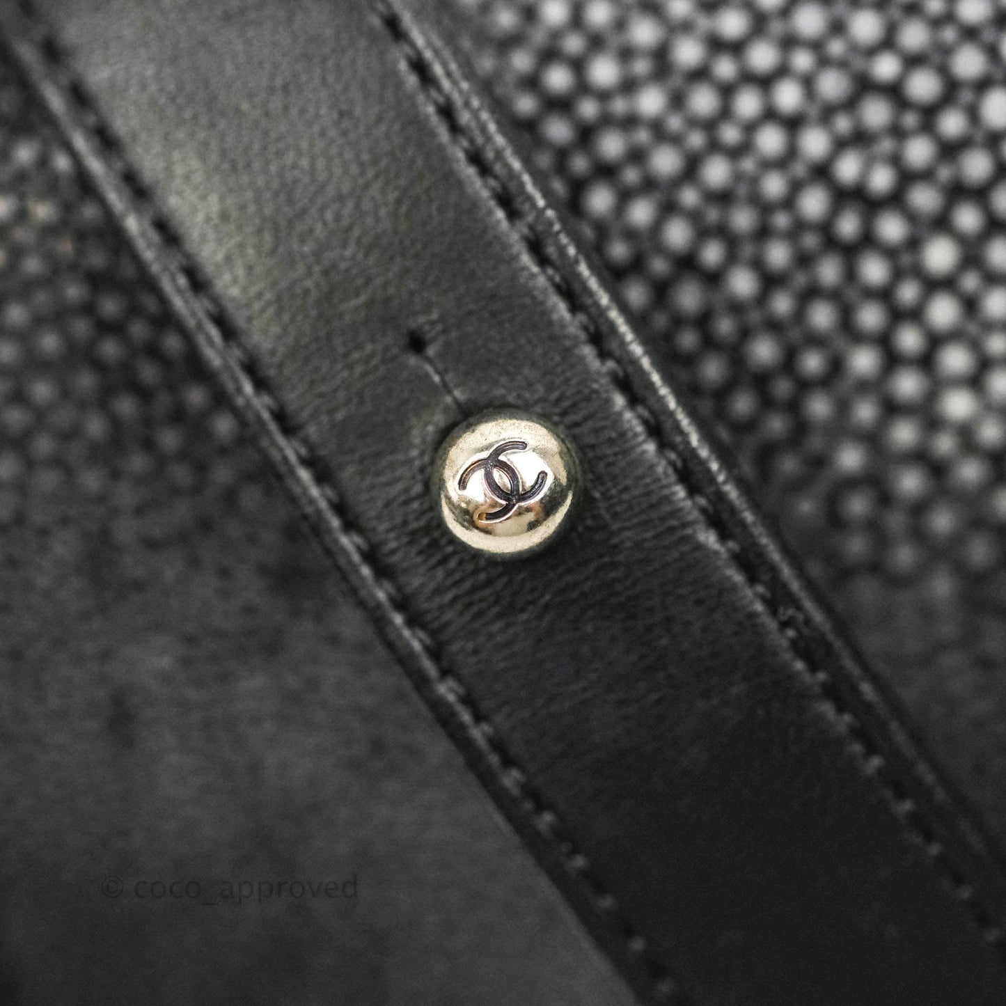 Chanel Small Boy Black Stingray Ruthenium Hardware