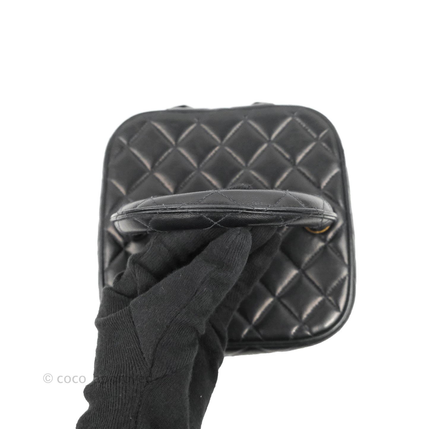 Chanel Vintage Vanity Case Very Dark Navy Lambskin