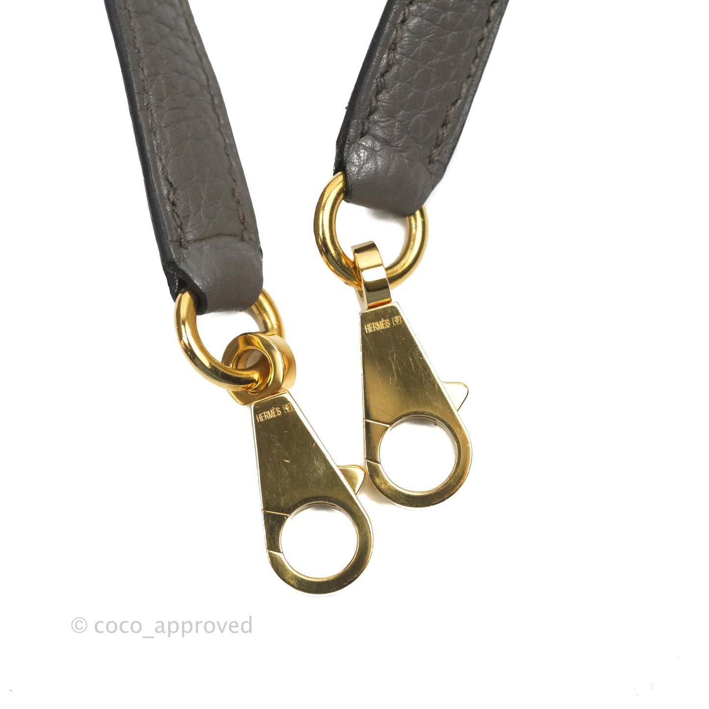 Hermès Kelly 35 Retourne Etain Clemence Gold Hardware