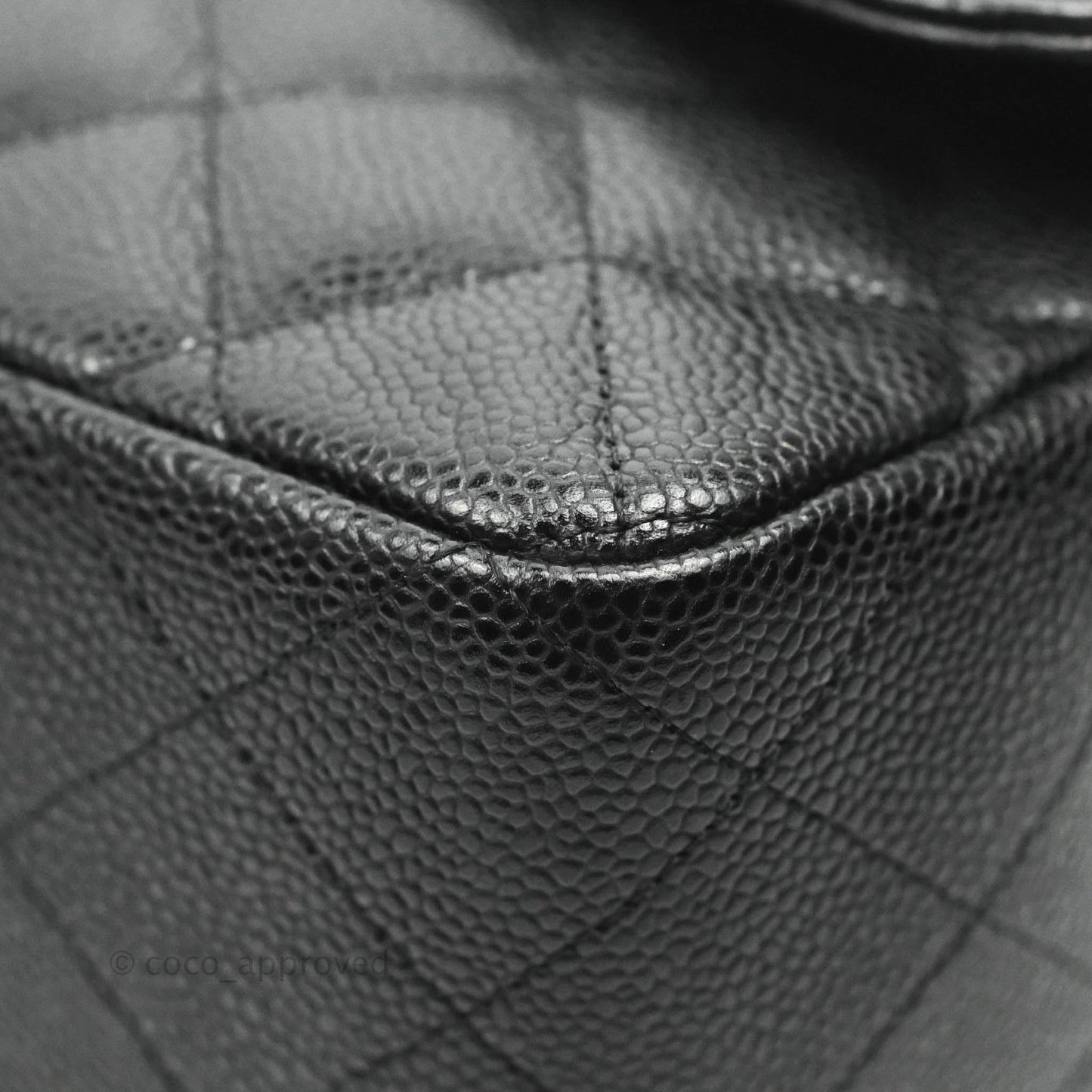 Chanel Jumbo Single Flap Black Caviar Silver Hardware⁣⁣