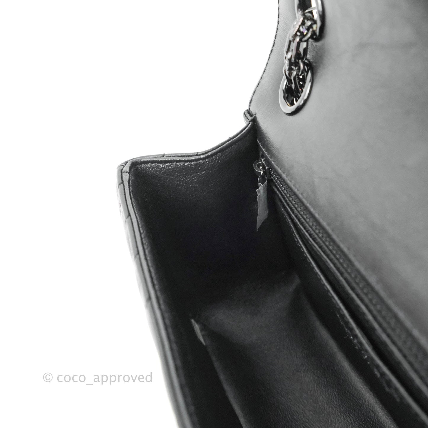 Chanel Mini Reissue 224 So Black Chevron Calfskin Black Hardware