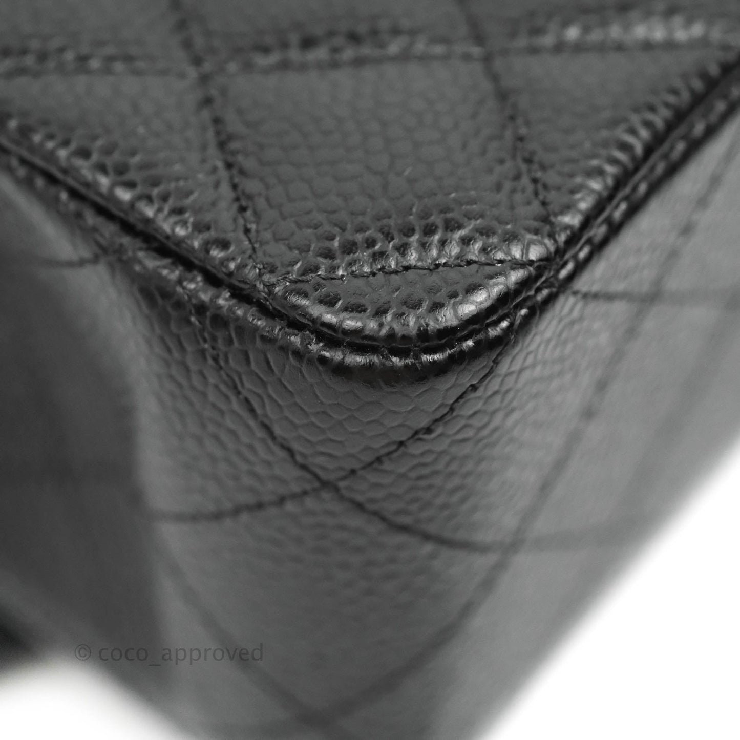 Chanel Classic M/L Medium Double Flap Black Caviar Gold Hardware
