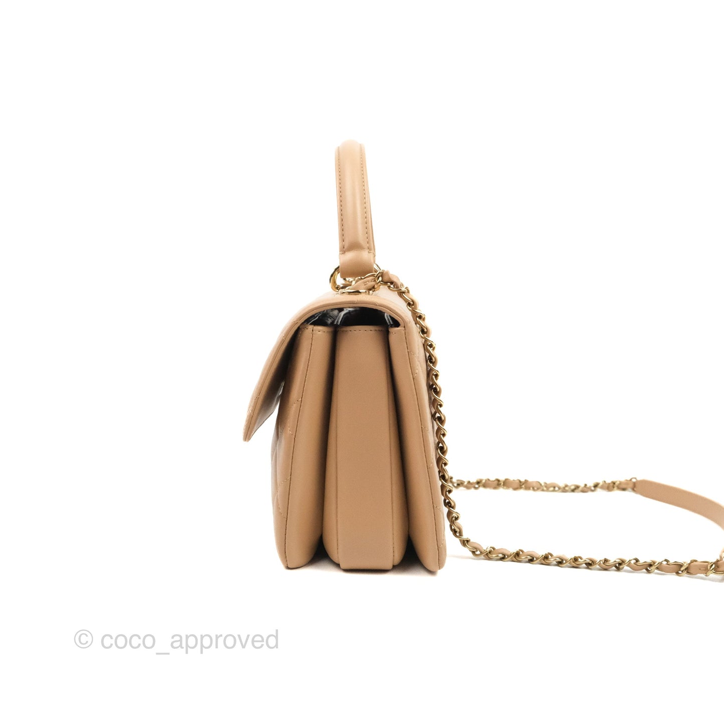 Chanel Small Trendy CC Beige Lambskin Gold Hardware