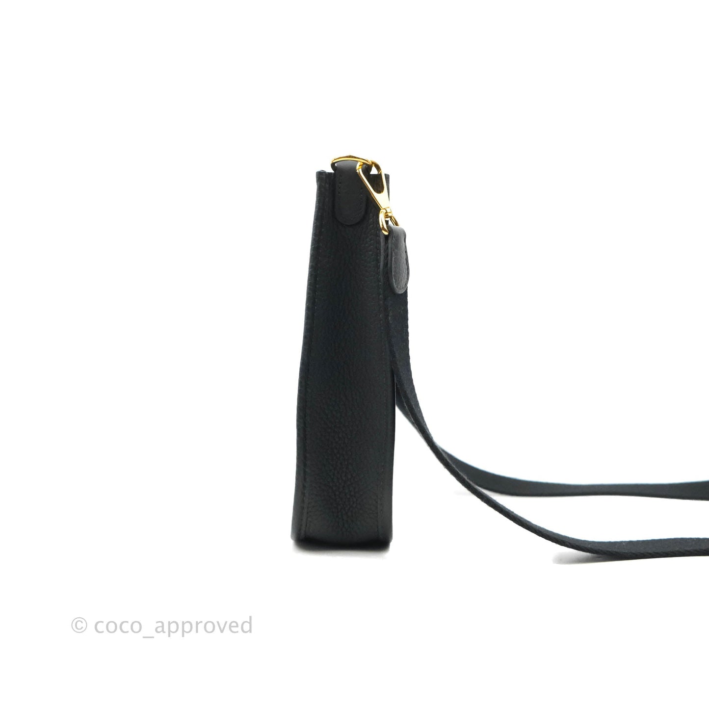 Hermès Clemence Mini Evelyne TPM Black Gold Hardware