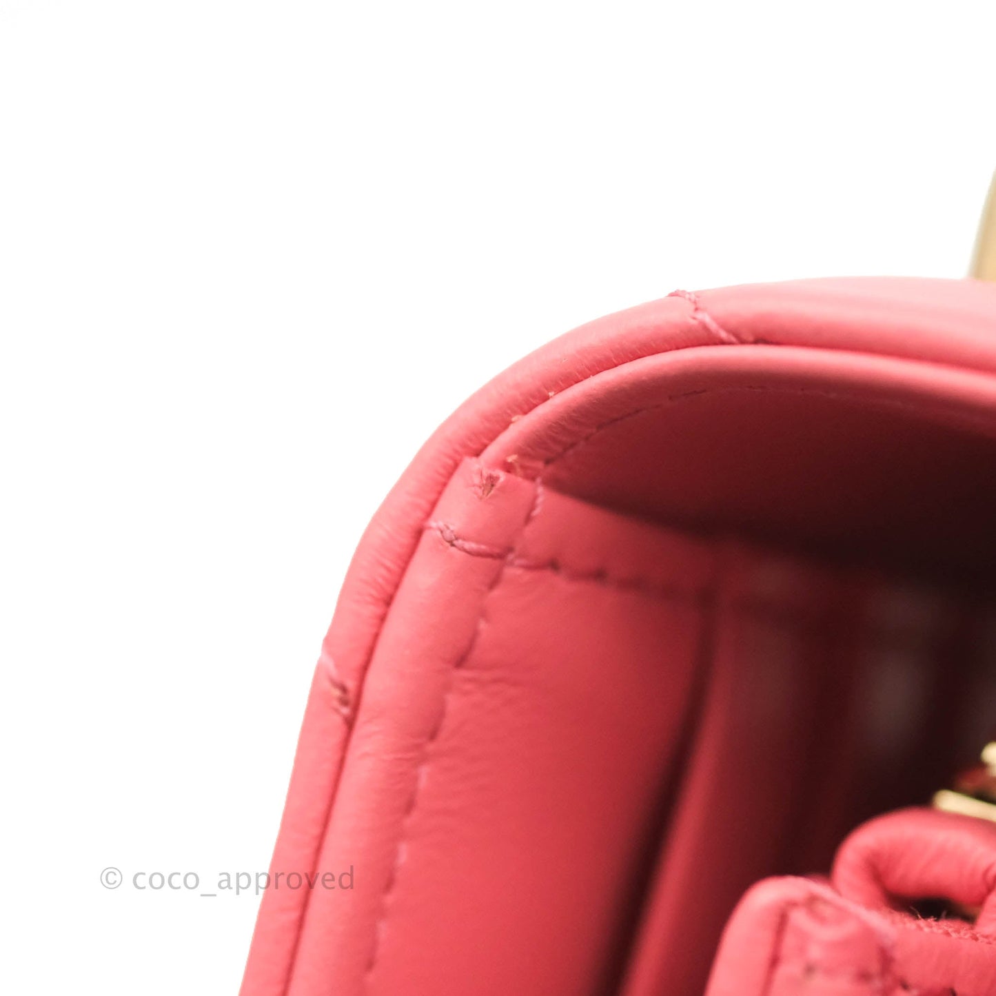 Chanel Clutch with Chain Pink Lambskin Enamel Gold Hardware
