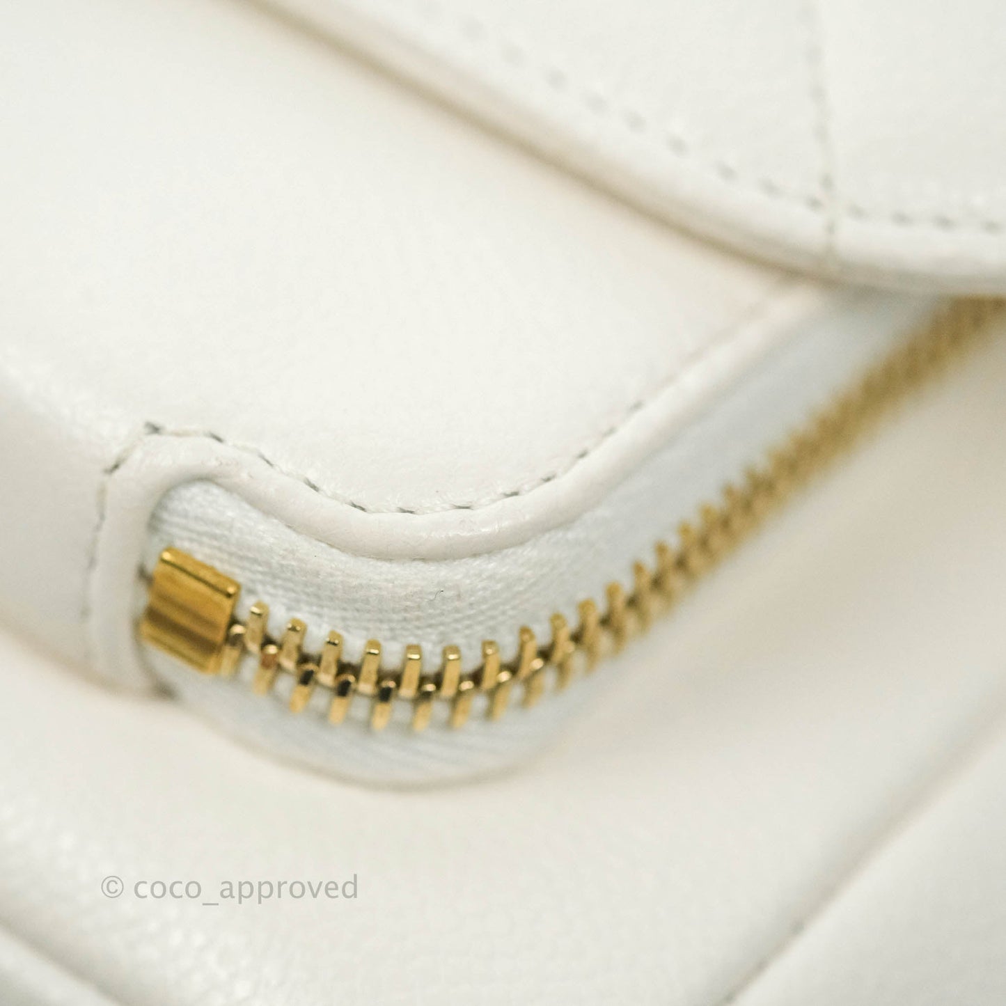 Chanel Quilted Small Business Affinity Flap White Caviar Gold Hardware