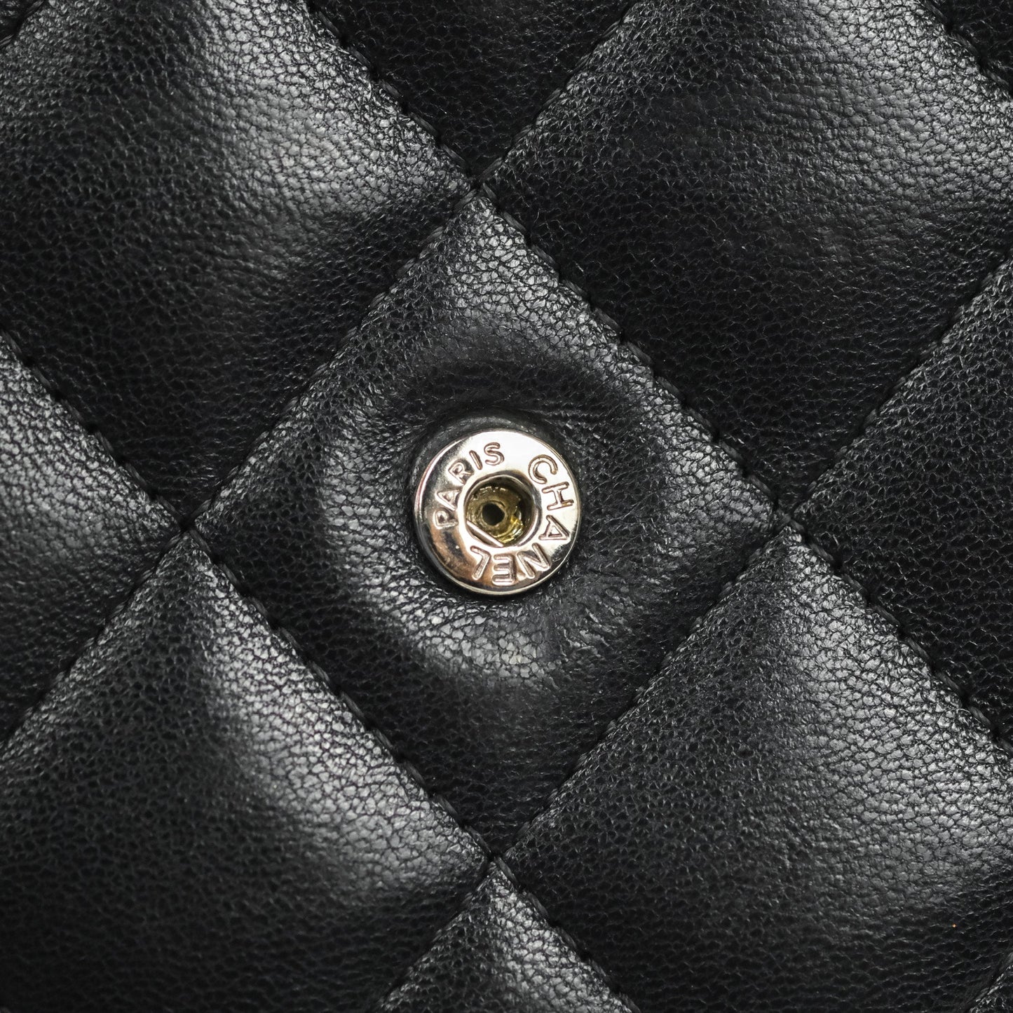 Chanel Quilted Classic WOC Black Lambskin Silver Hardware