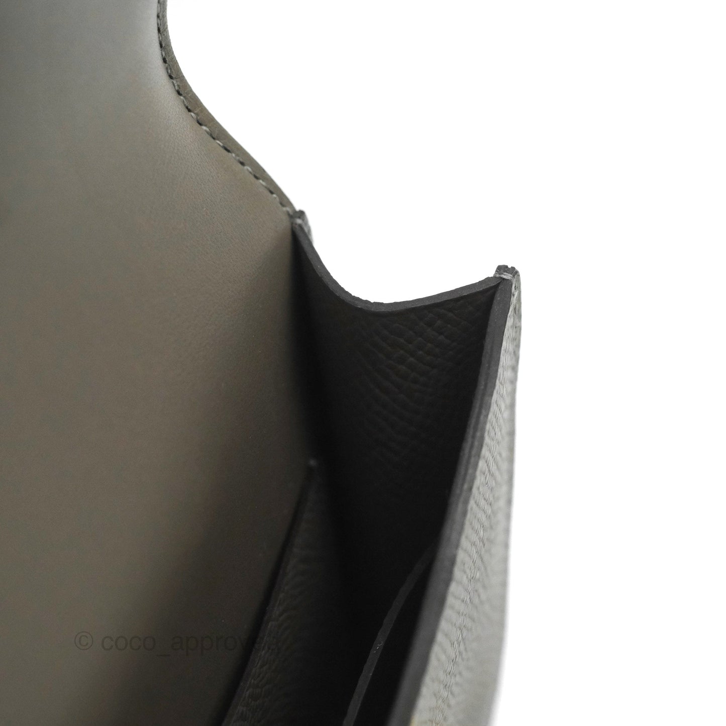 Hermès Constance Slim Wallet Gris Meyer Epsom Gold Hardware