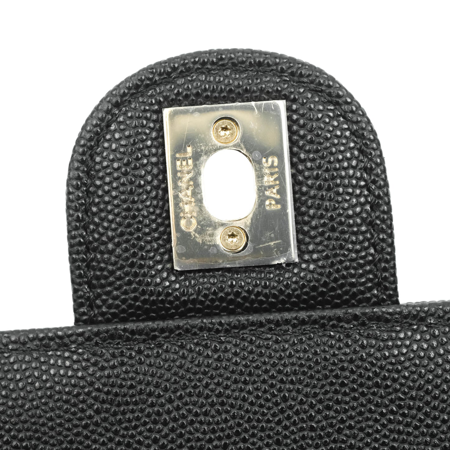 Chanel Quilted Small Like The Wallet Flap Black Caviar Light Gold Hardware 22C