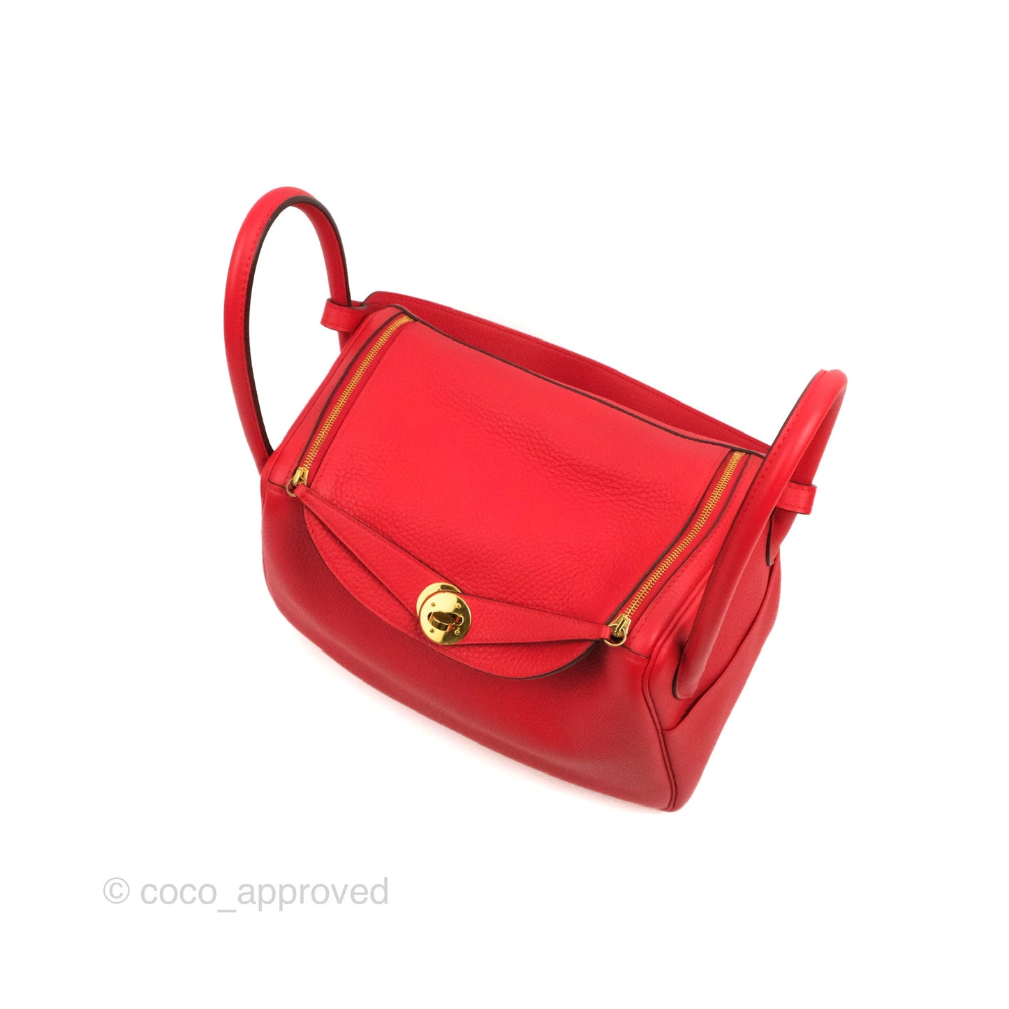 Hermès Lindy 26 Rouge de Coeur Clemence Gold Hardware