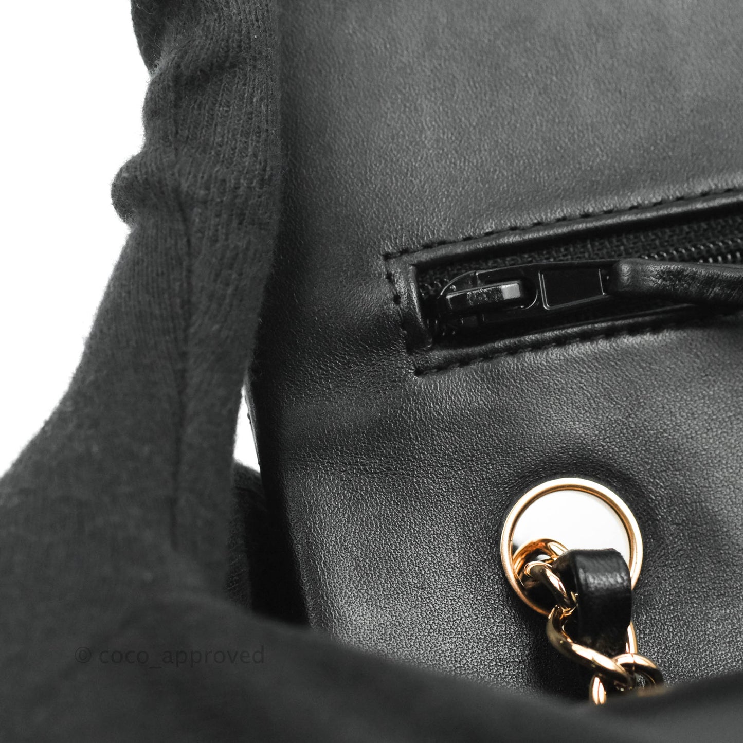 Chanel Classic Small S/M Flap Black Lambskin Rose Pink-Gold Hardware