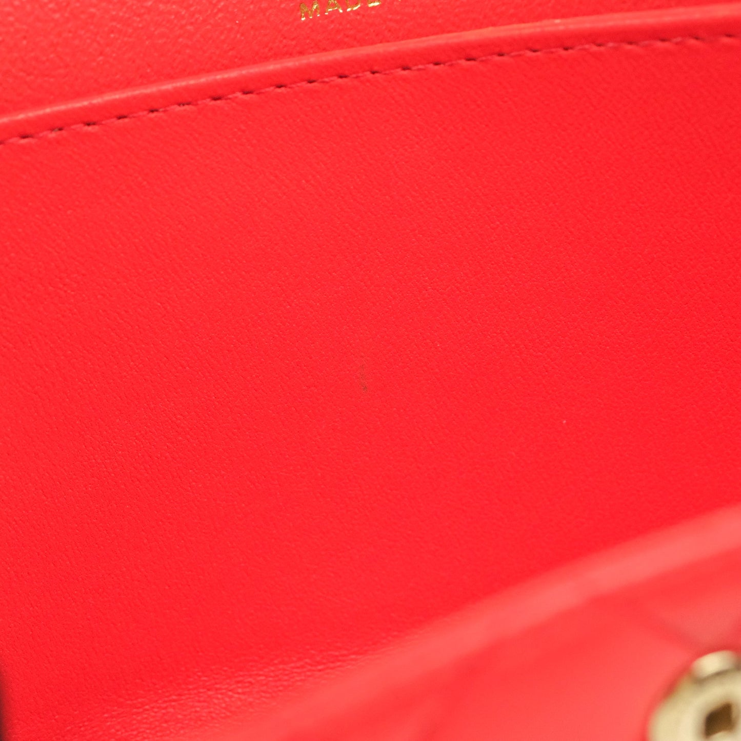 Chanel Classic M/L Medium Double Flap Red Lambskin Gold Hardware