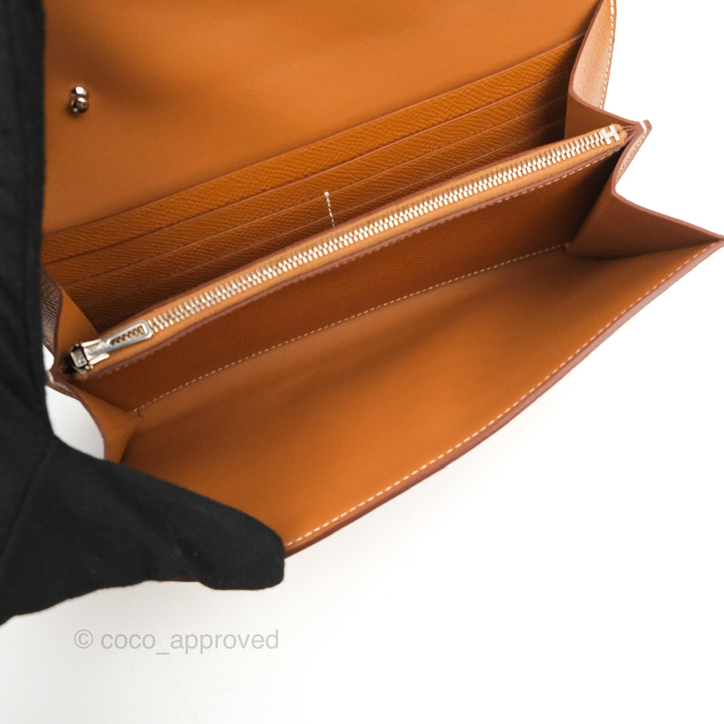 Hermès Constance Long To Go Wallet Gold Epsom Palladium Hardware