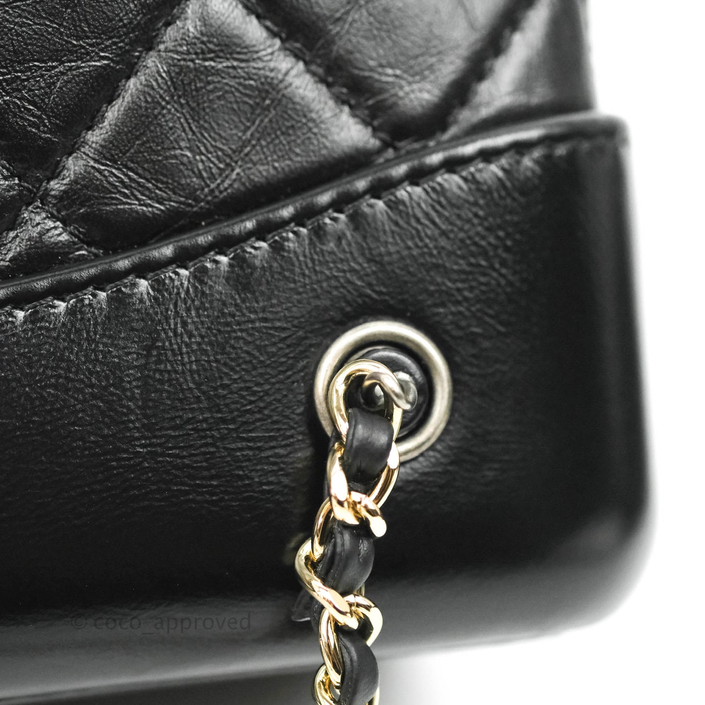 Chanel Small Gabrielle Backpack Black Aged Calfskin