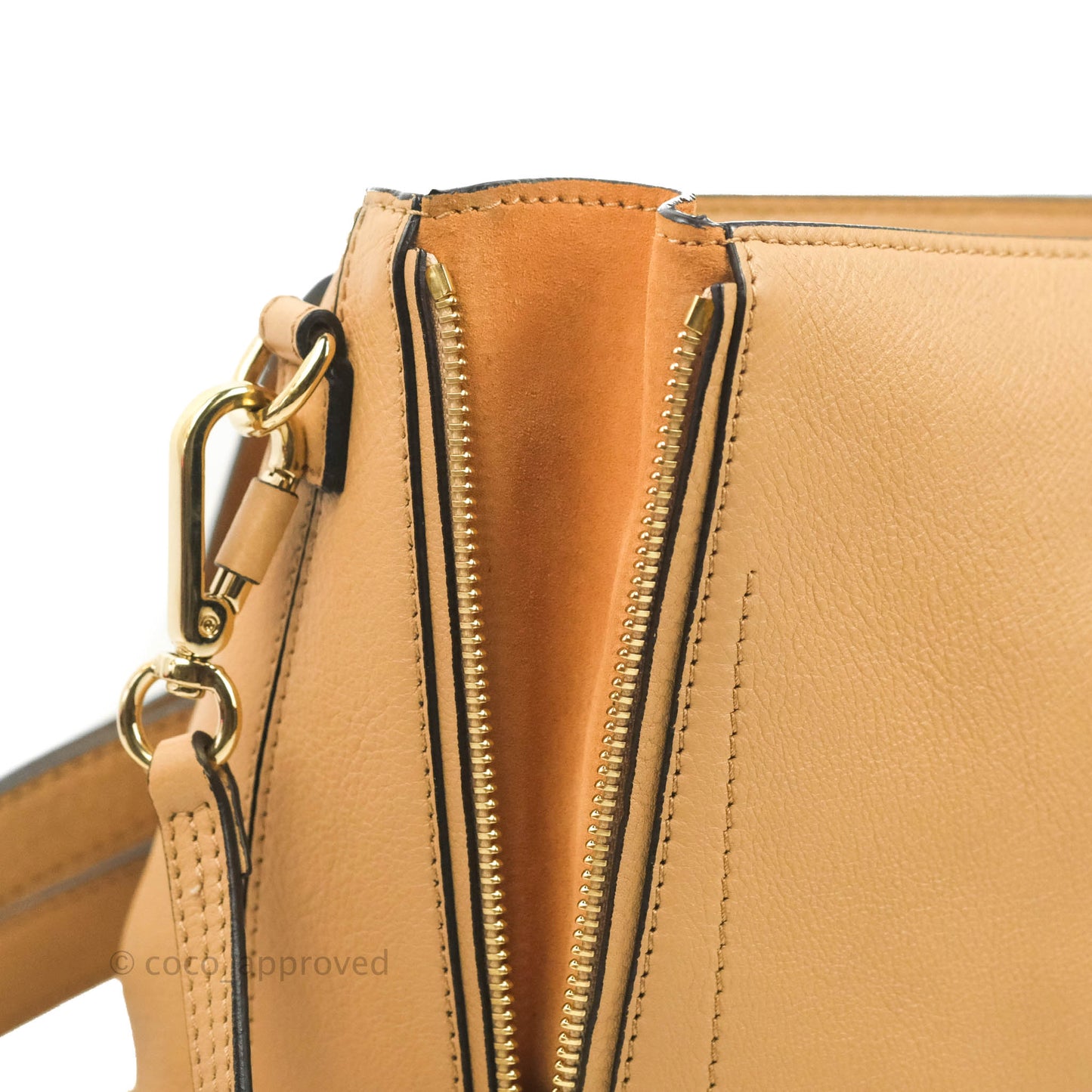 Chloe Small Faye Backpack Suede Calfskin Gold Hardware Blush Nude