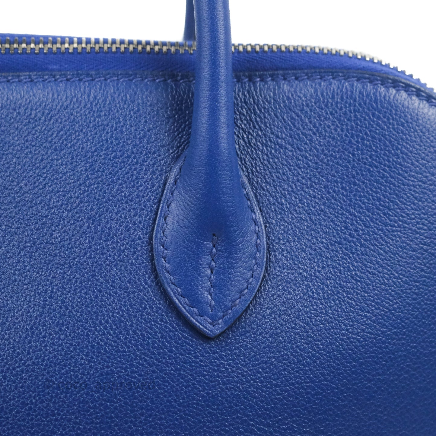 Hermès Bolide 1923 31 Bleu Royal Evercolor Palladium Hardware