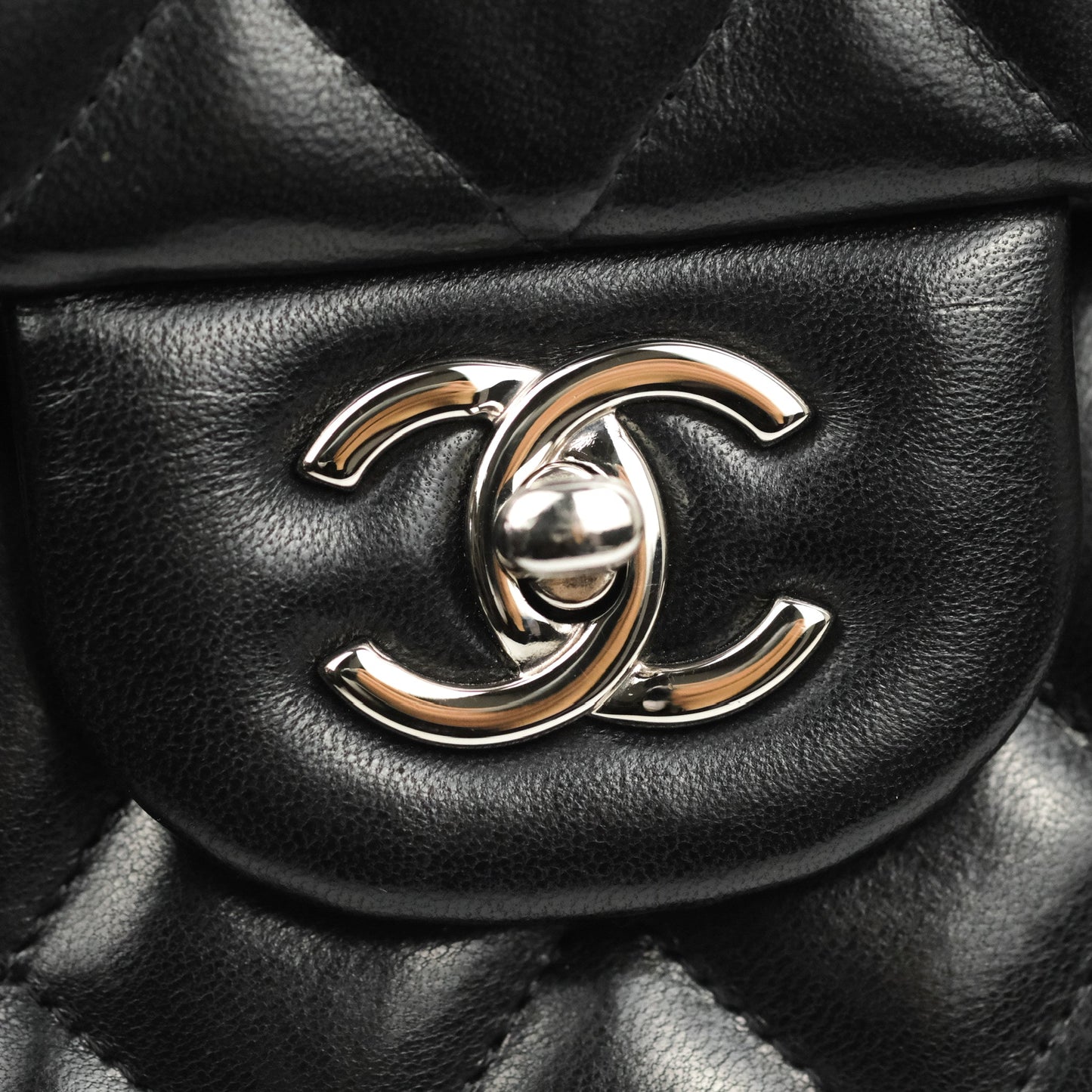 Chanel Jumbo Double Flap Black Lambskin Silver Hardware⁣⁣
