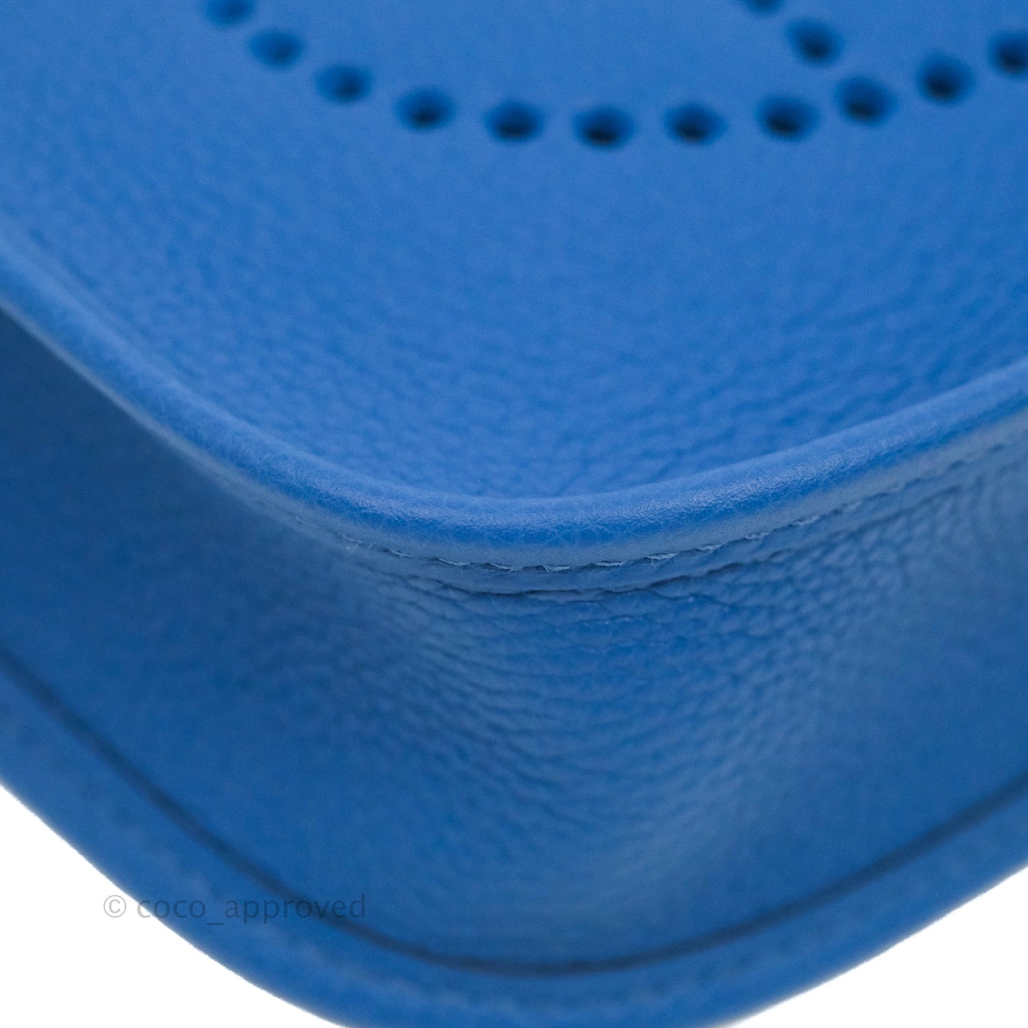 Hermès Clemence Mini Evelyne Blue Hydra Gold Hardware