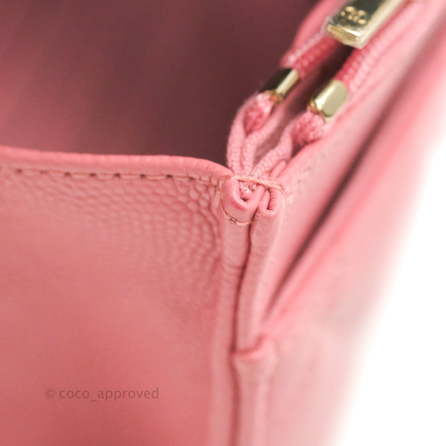 Chanel Quilted Classic Wallet on Chain WOC Pink Caviar Gold Hardware