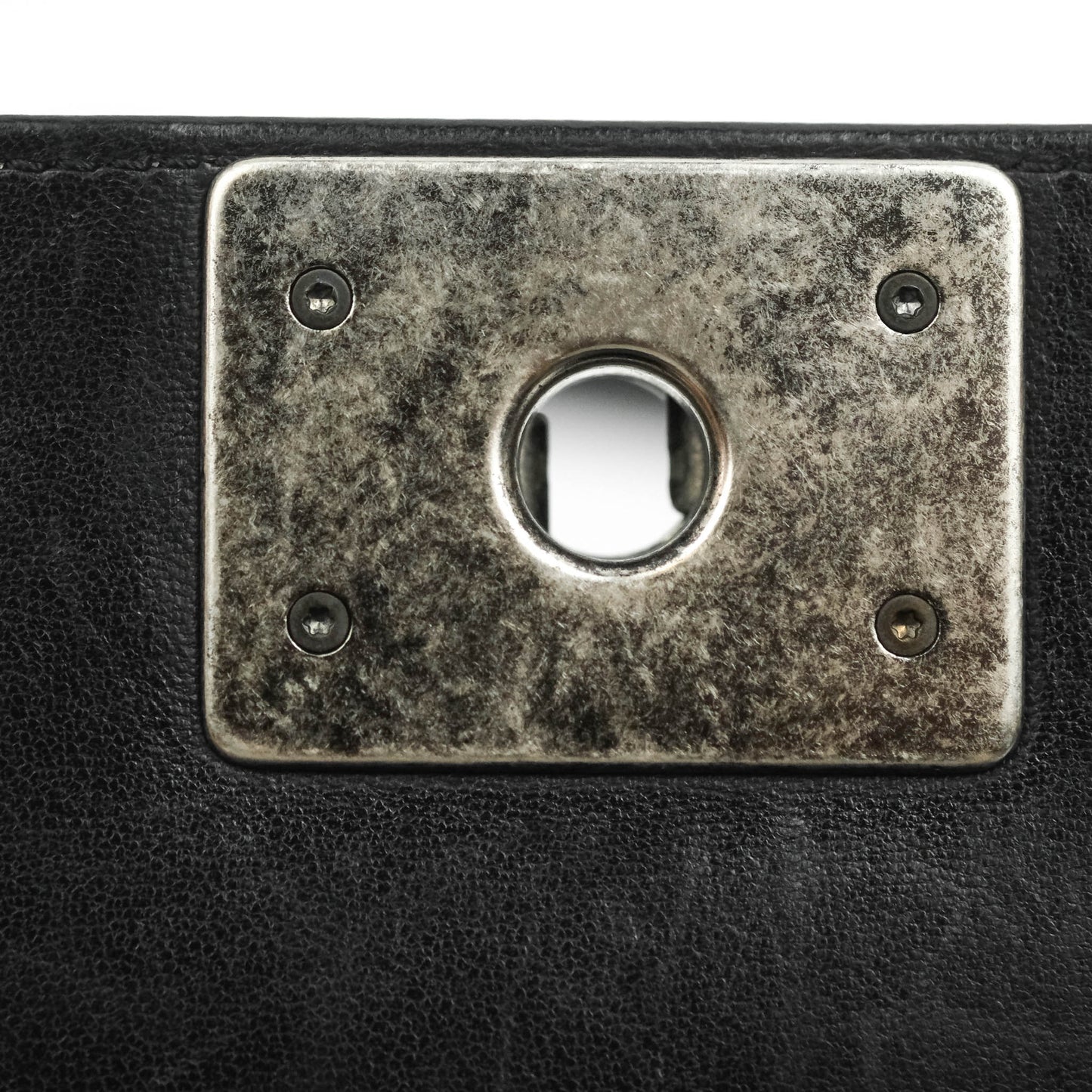 Chanel Small Boy Black Stingray Ruthenium Hardware