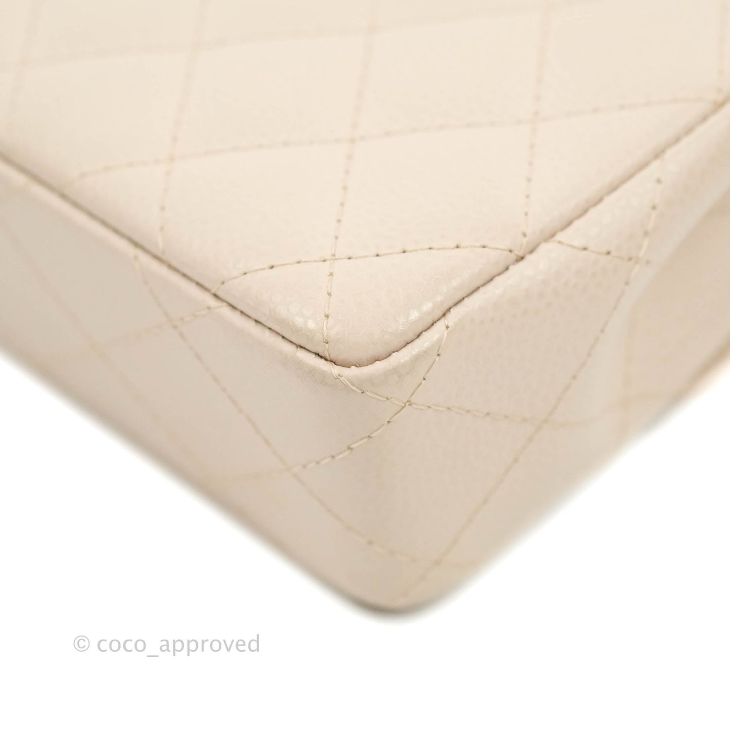 Chanel Quilted East West Flap Pale Pink Caviar Silver Hardware