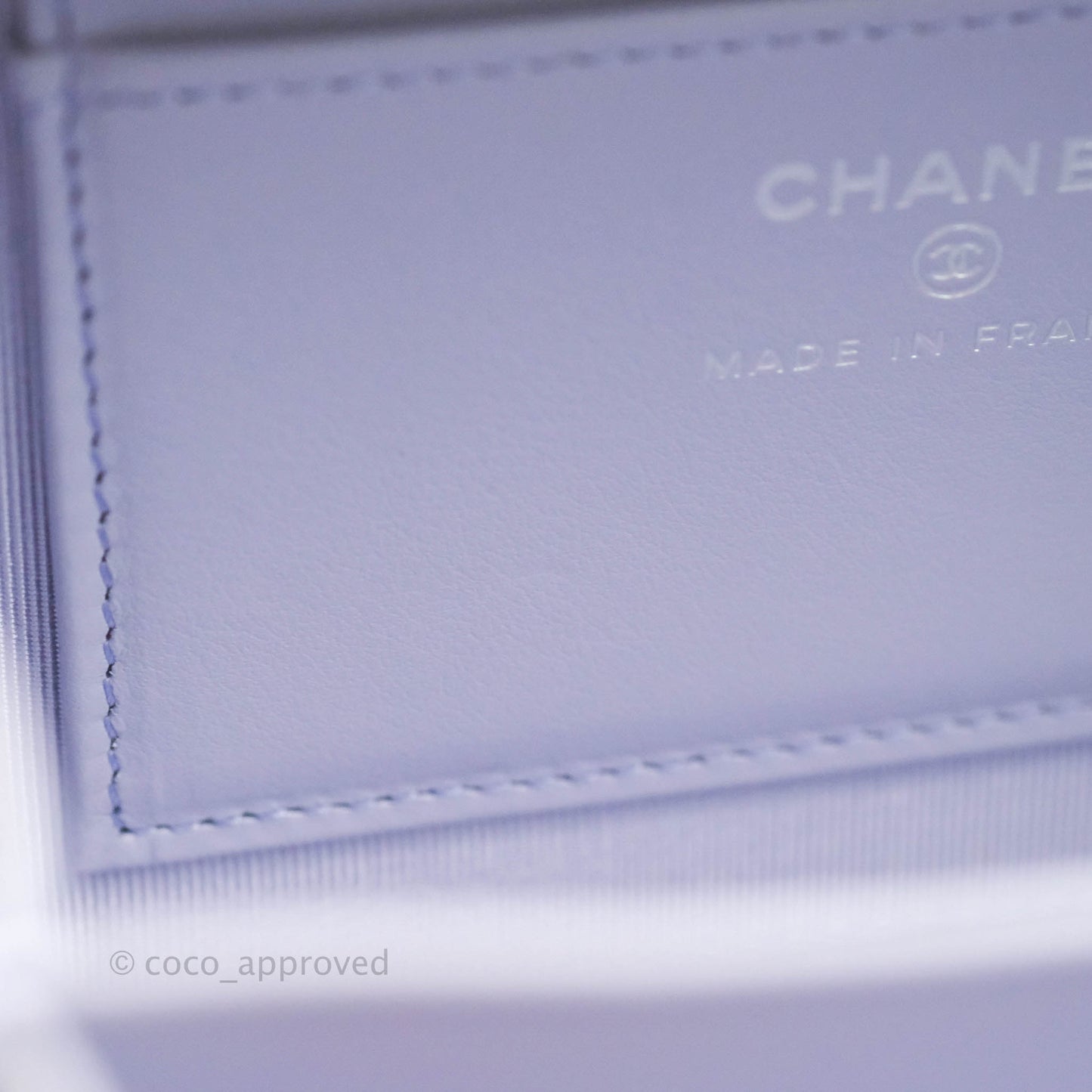 Chanel Quilted Camera Bag Lilac Caviar Silver Hardware