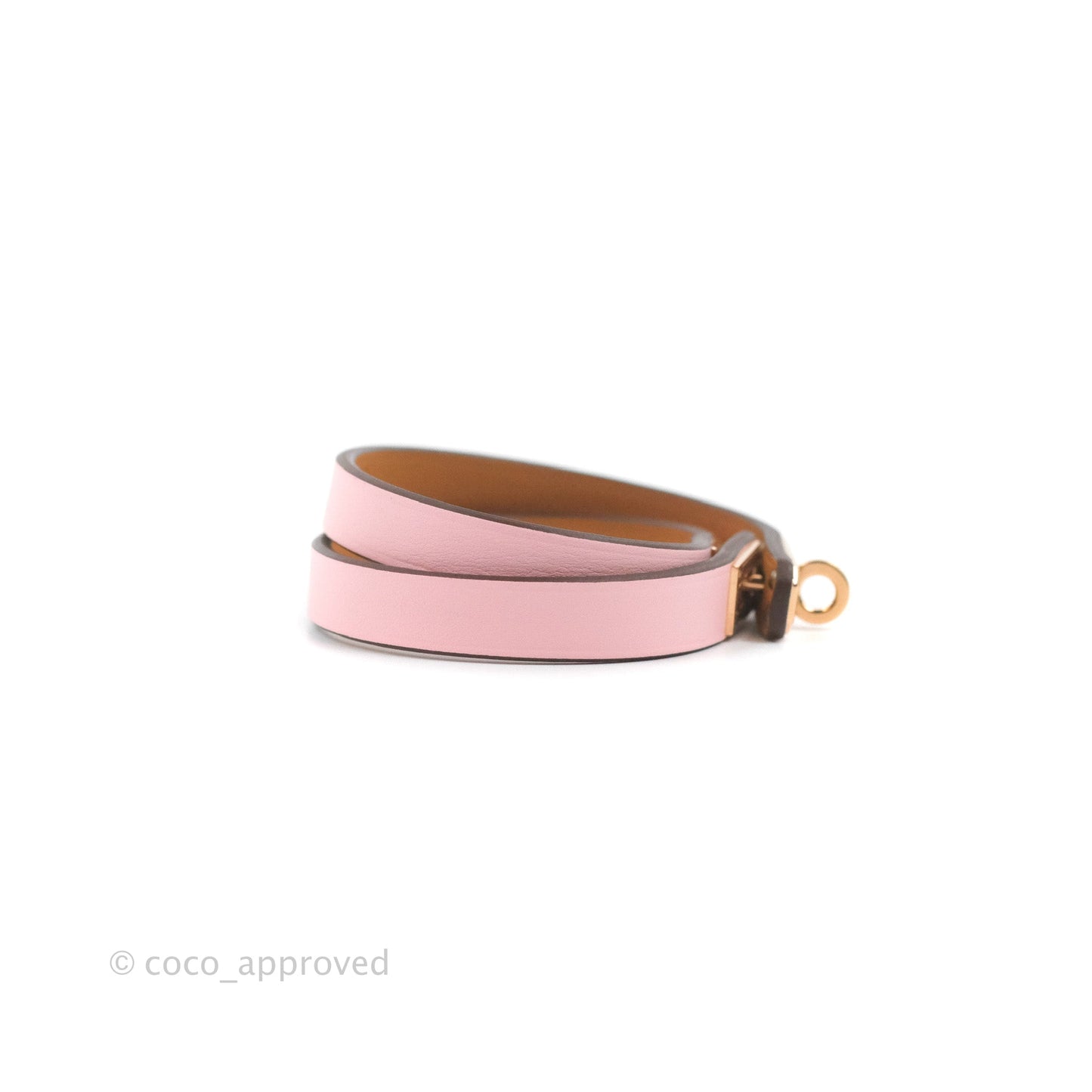 Hermès Kelly Double Tour Bracelet Rose Swift Gold Hardware