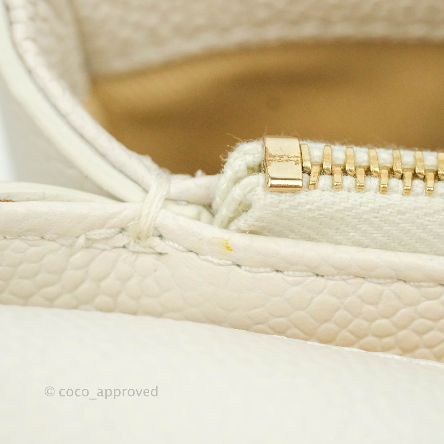 Chanel Chic Affinity Small Grained Calfskin Ivory Gold Hardware