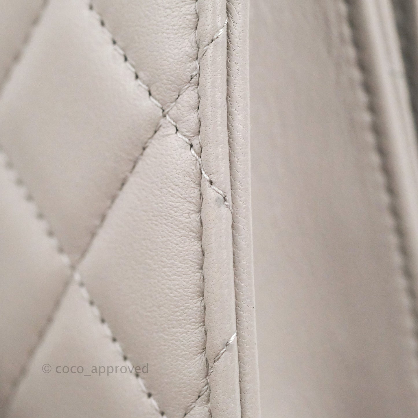 Chanel Mini Quilted Trendy CC Clutch With Chain Grey Lambskin Gold Hardware