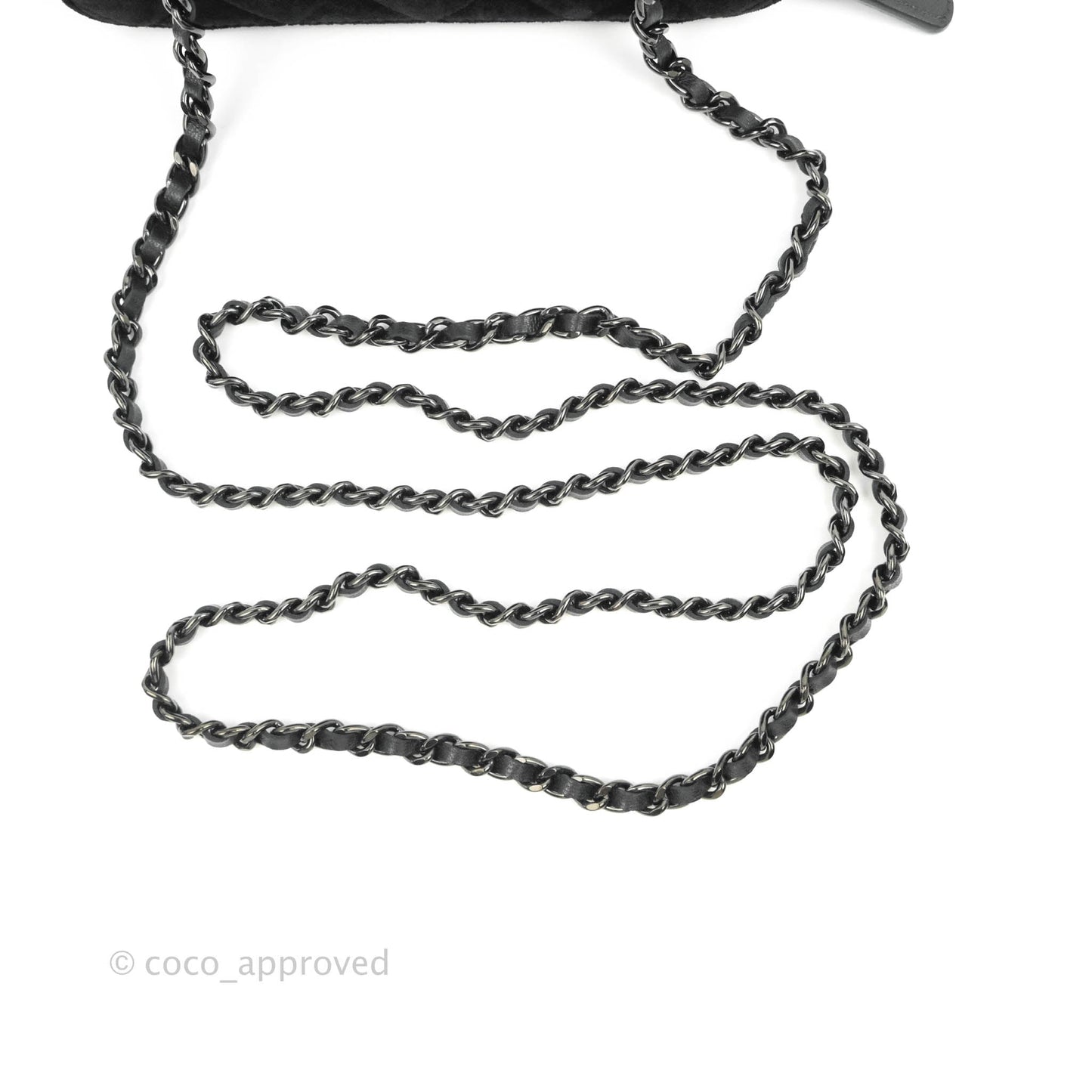 Chanel Vanity with Classic Chain Black Velvet Black Hardware
