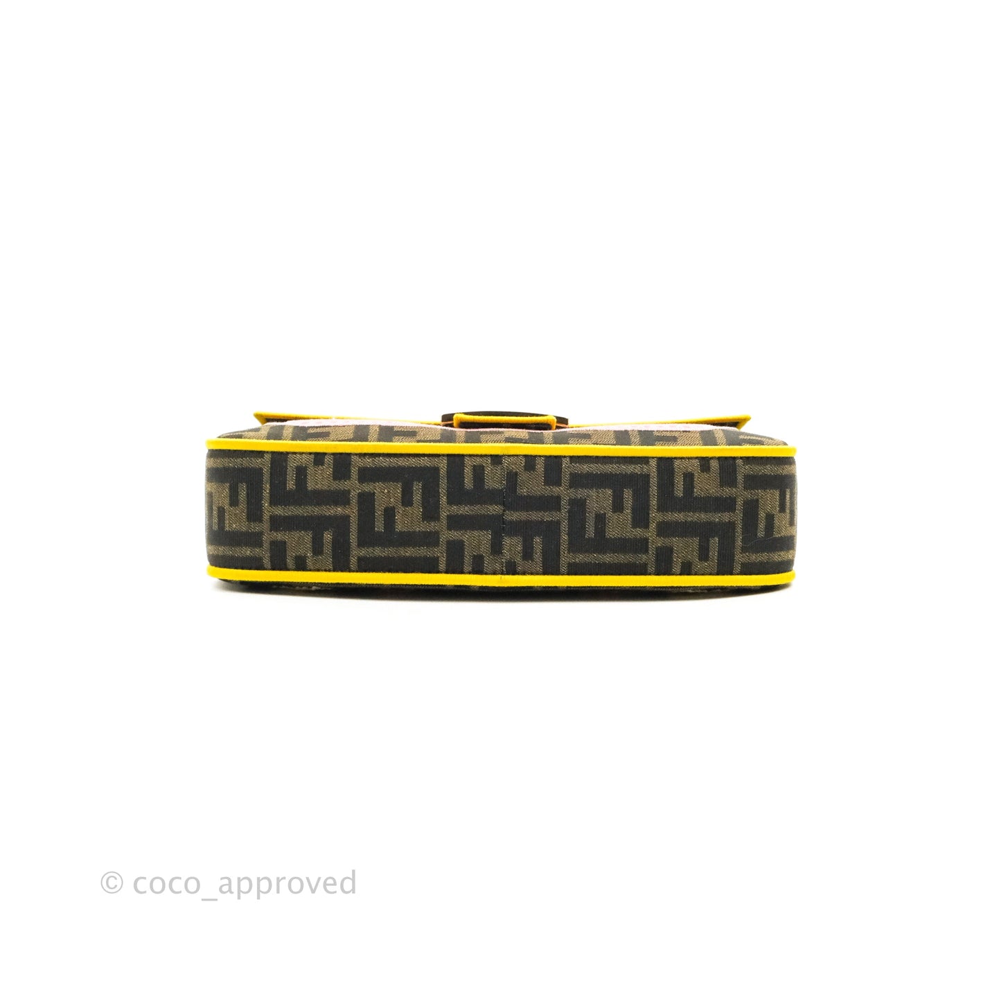 Fendi Medium Embroidered FF Fabric Baguette Bag Multicolour Gold Hardware