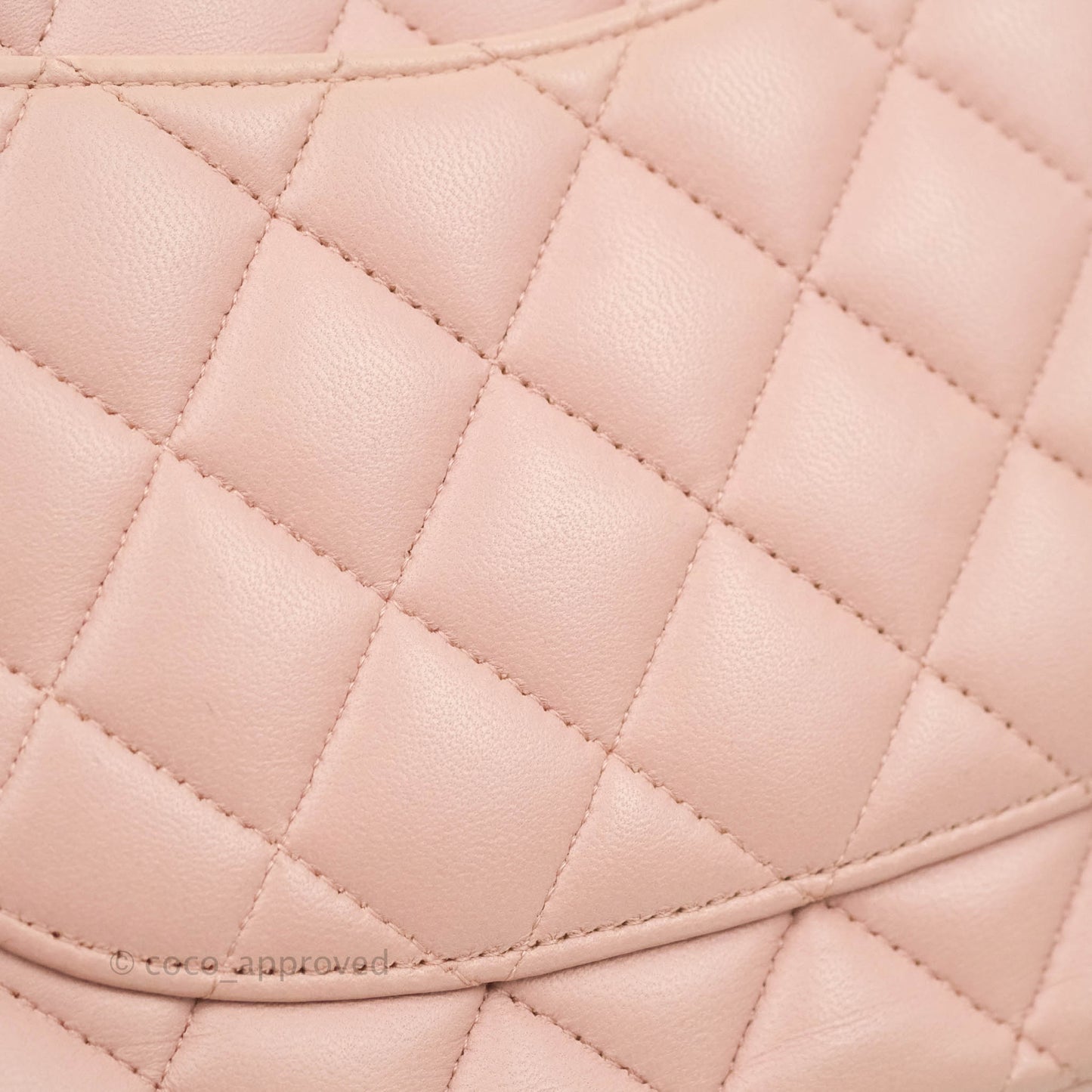 Chanel Classic M/L Medium Flap Quilted Light Pink Lambskin Matte Gold Hardware