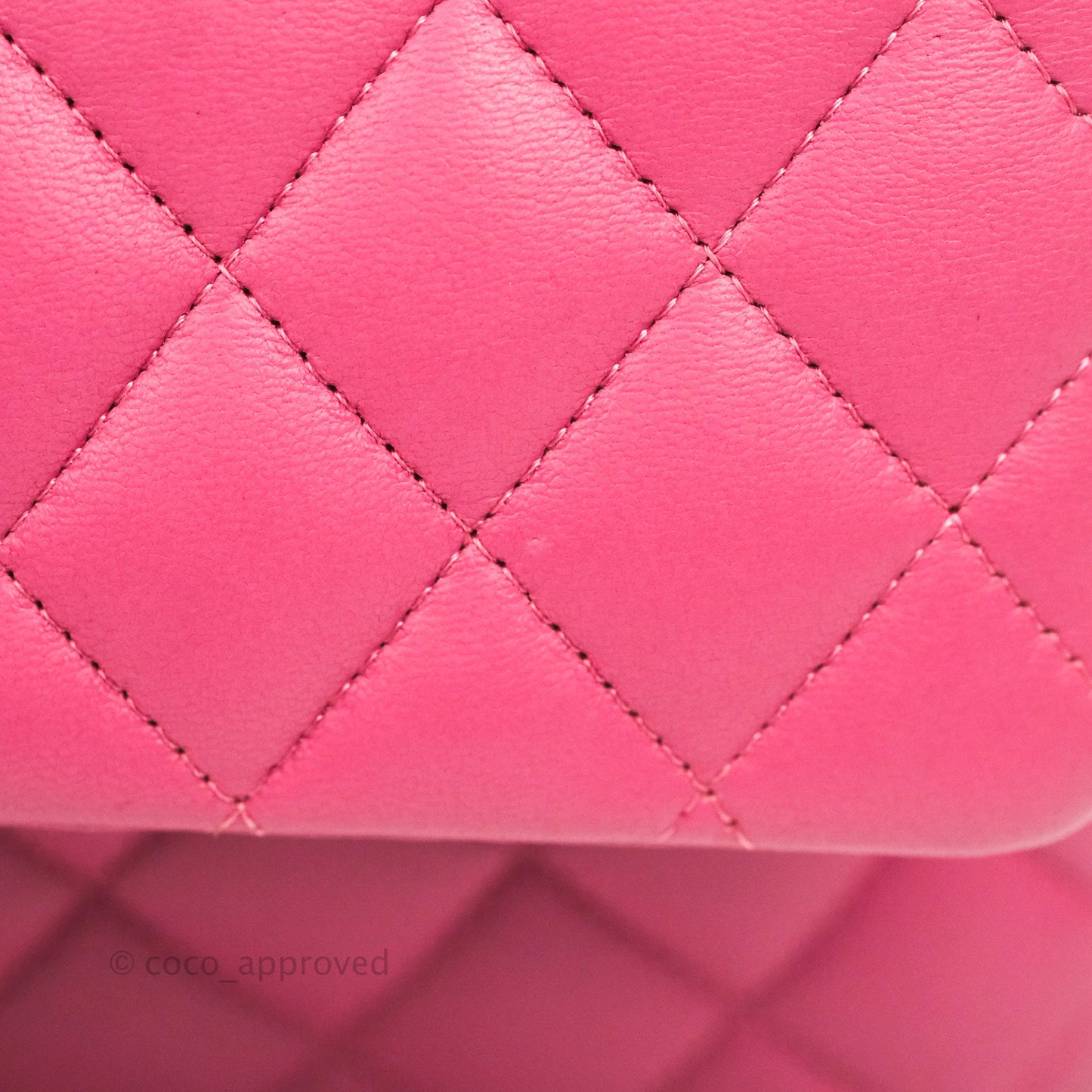 Chanel Classic M/L Medium Double Flap Pink Lambskin Matte Gold Hardware