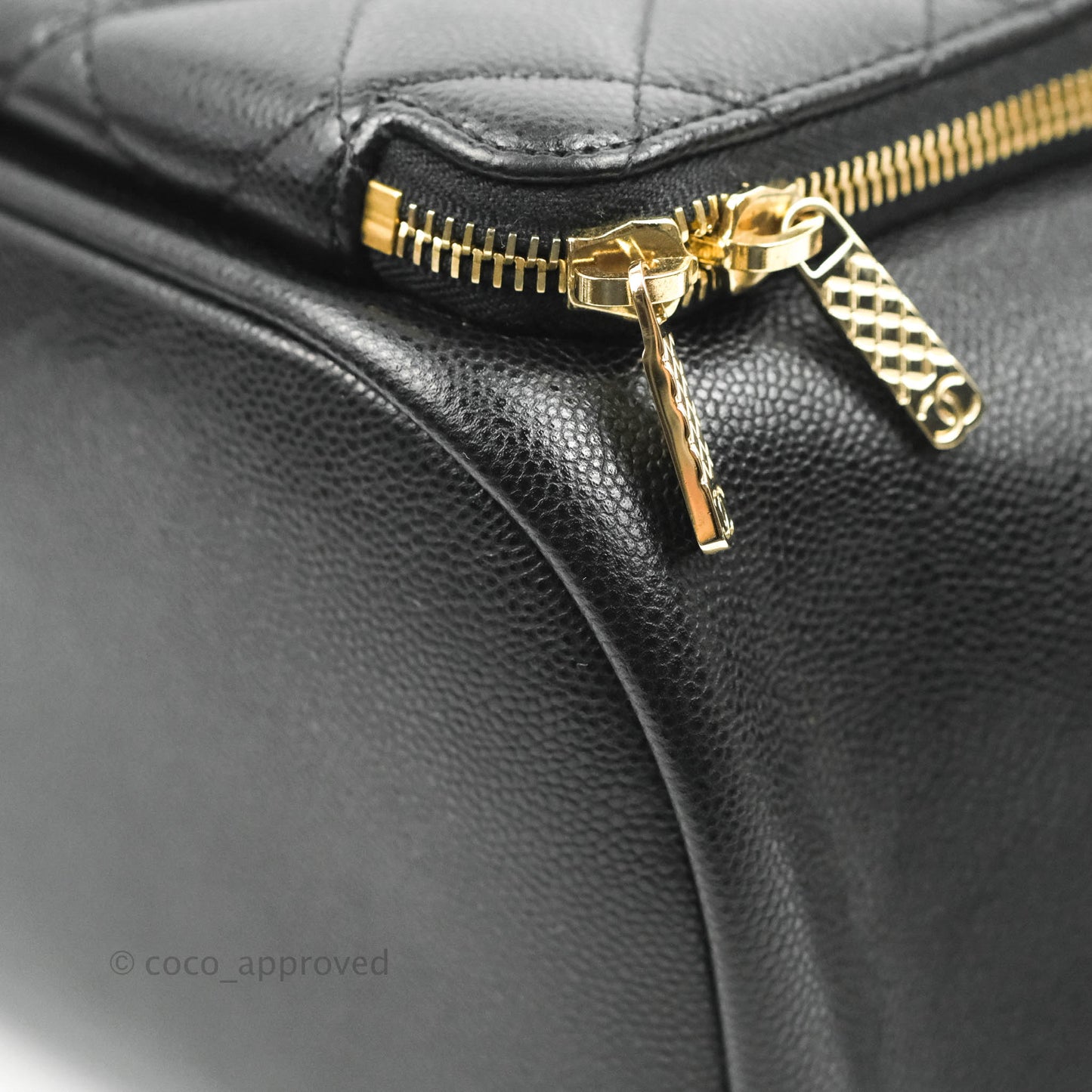 Chanel Quilted Business Affinity Backpack Black Caviar Gold Hardware