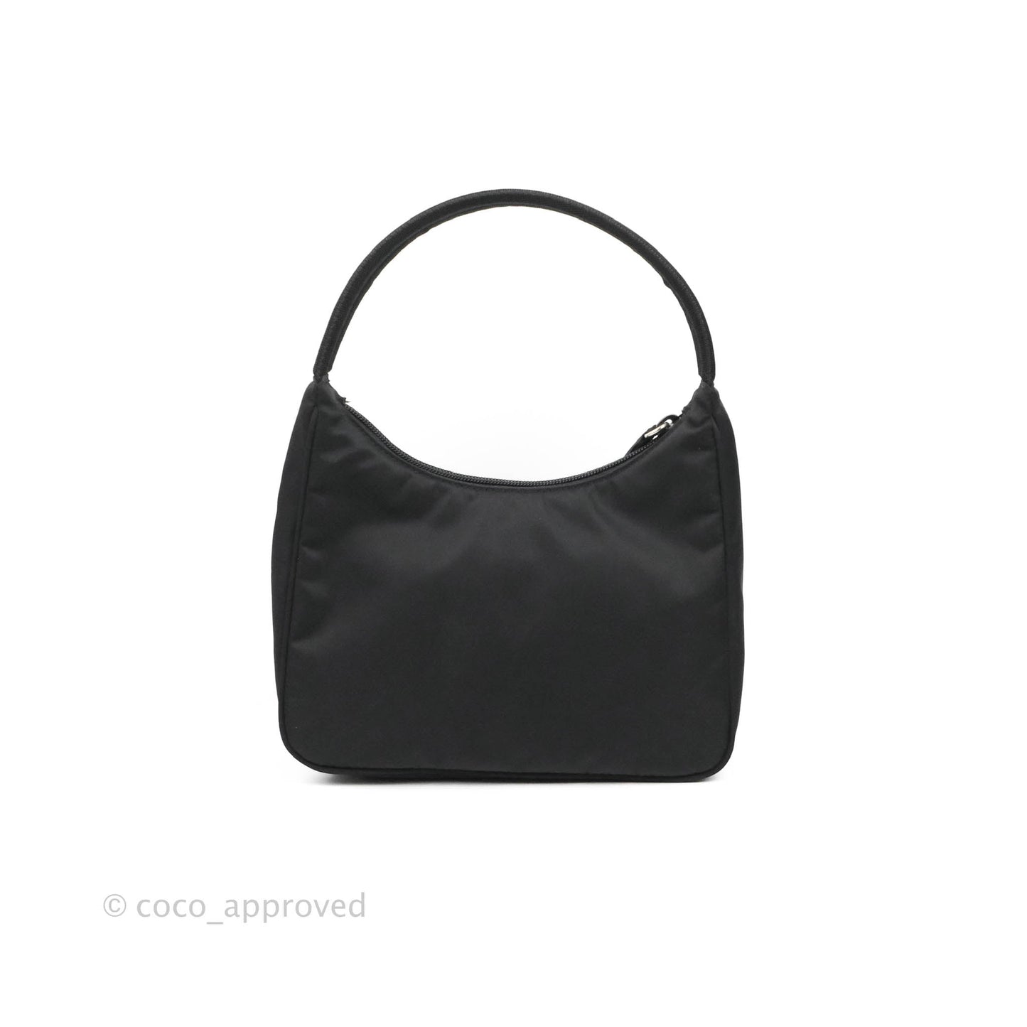 Prada Vintage Nylon Bag Black Silver Hardware