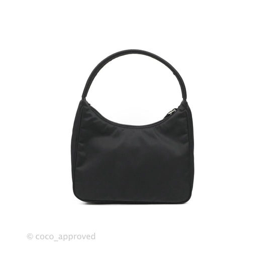 Prada Vintage Nylon Bag Black Silver Hardware