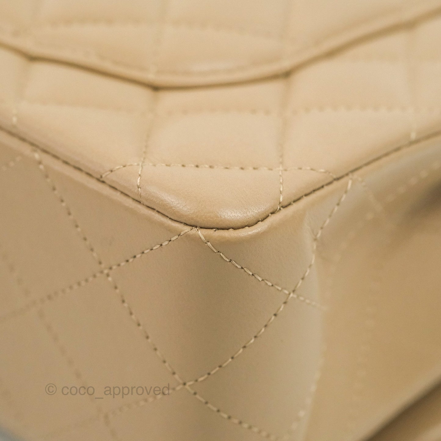 Chanel Small Classic Quilted Flap Dark Beige Lambskin Gold Hardware