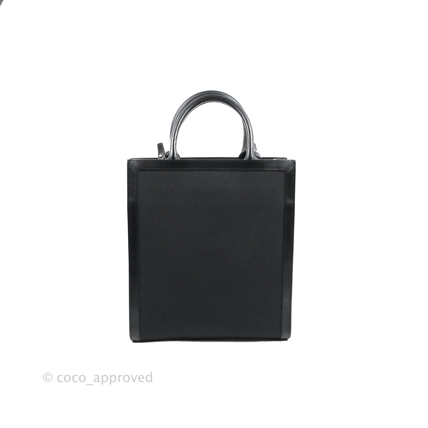 Celine Small Cabas Vertical Tote Black Textlie