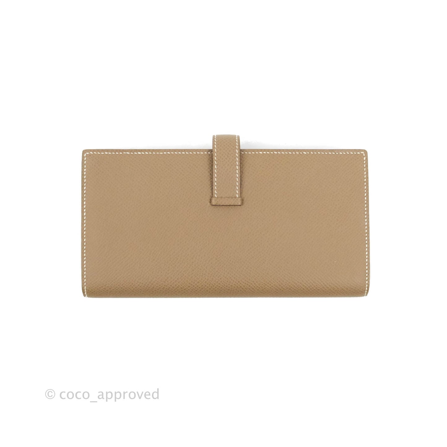 Hermès Bearn Wallet Etoupe Epsom Gold Hardware