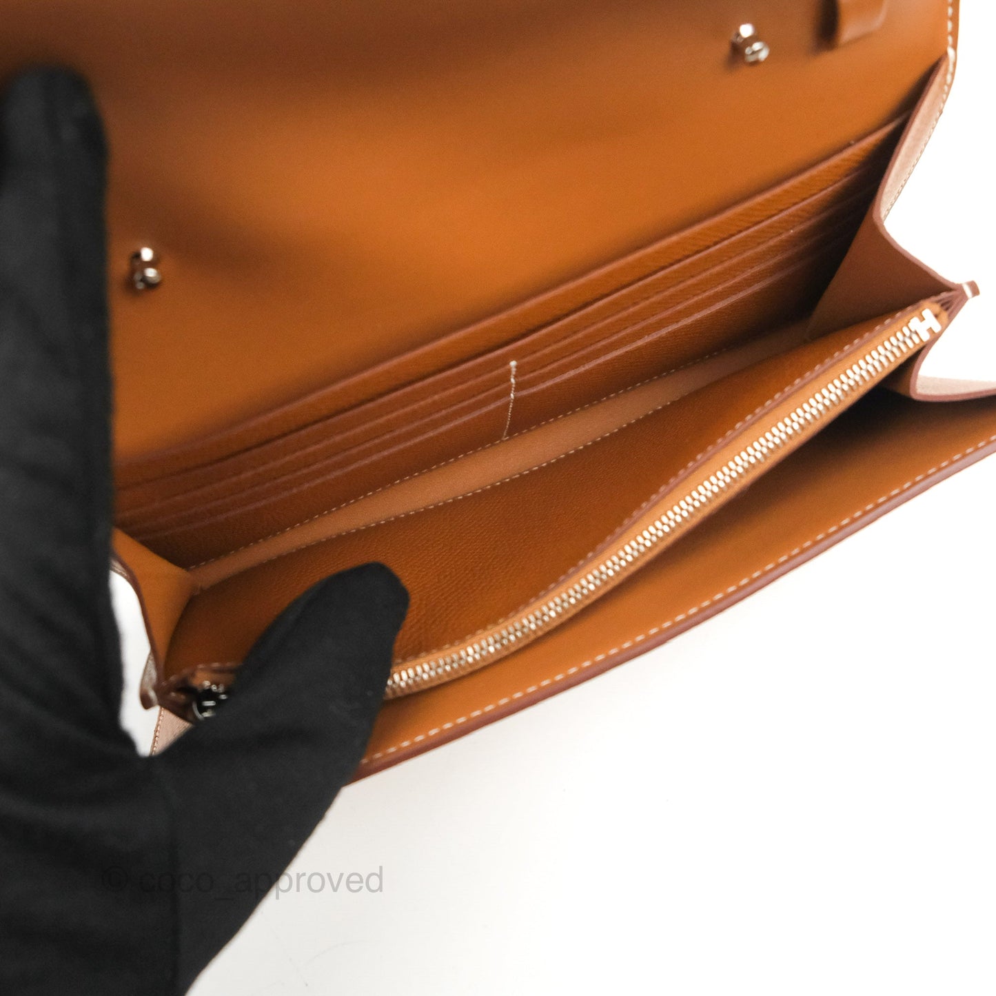 Hermès Constance Long To Go Wallet Gold Epsom Palladium Hardware