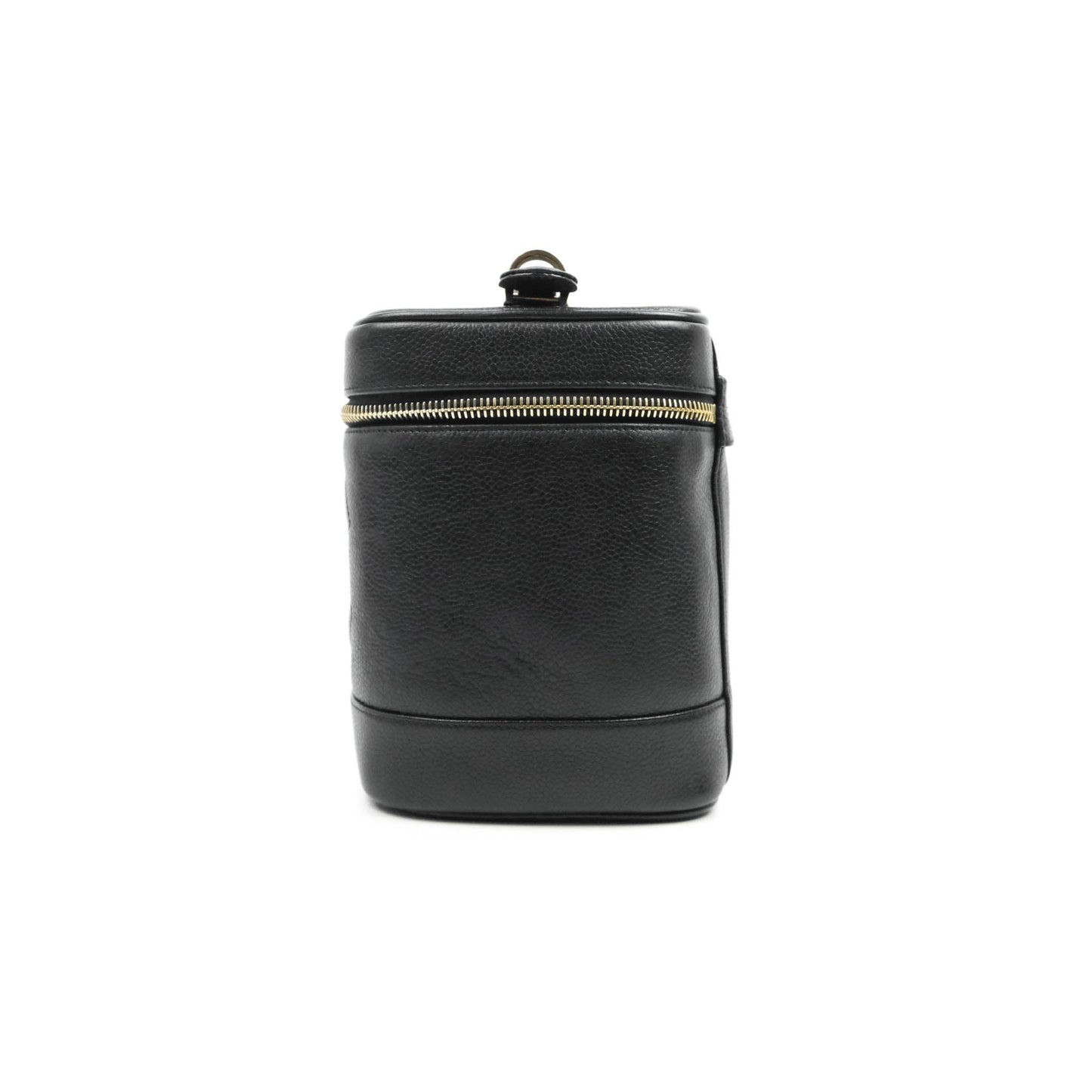 Chanel Vintage Vanity Case Black Caviar Gold Hardware