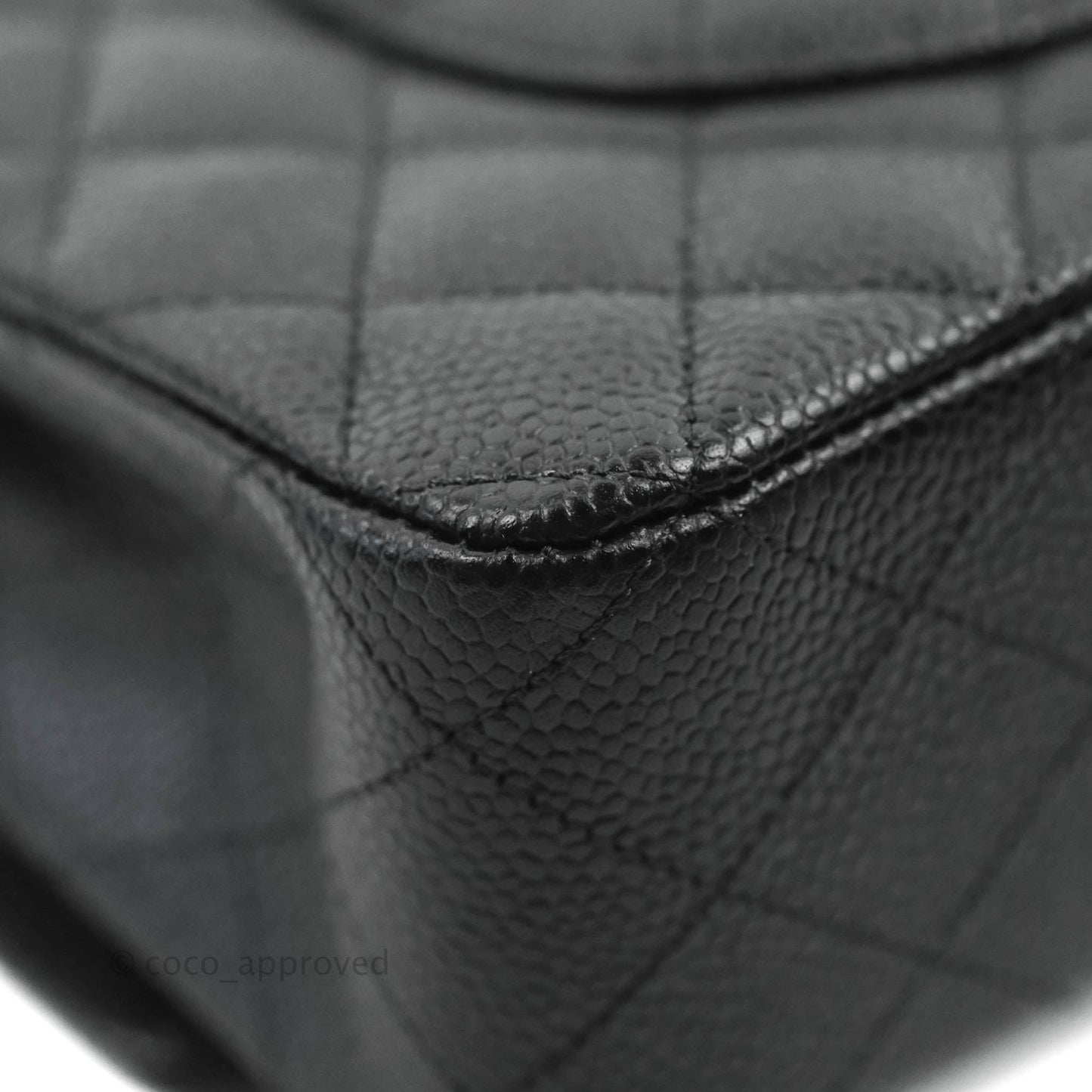 Chanel Classic M/L Medium Double Flap Black Caviar Gold Hardware
