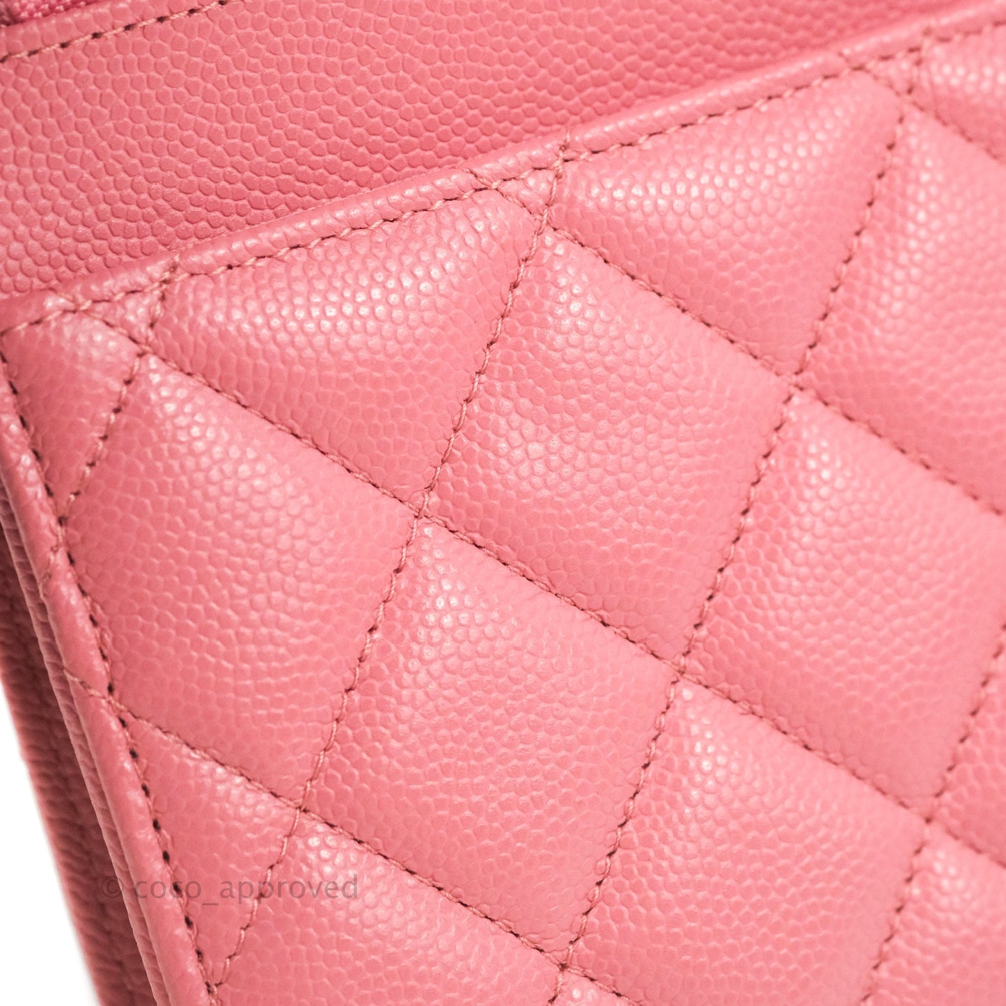 Chanel Quilted Classic Wallet on Chain WOC Pink Caviar Gold Hardware
