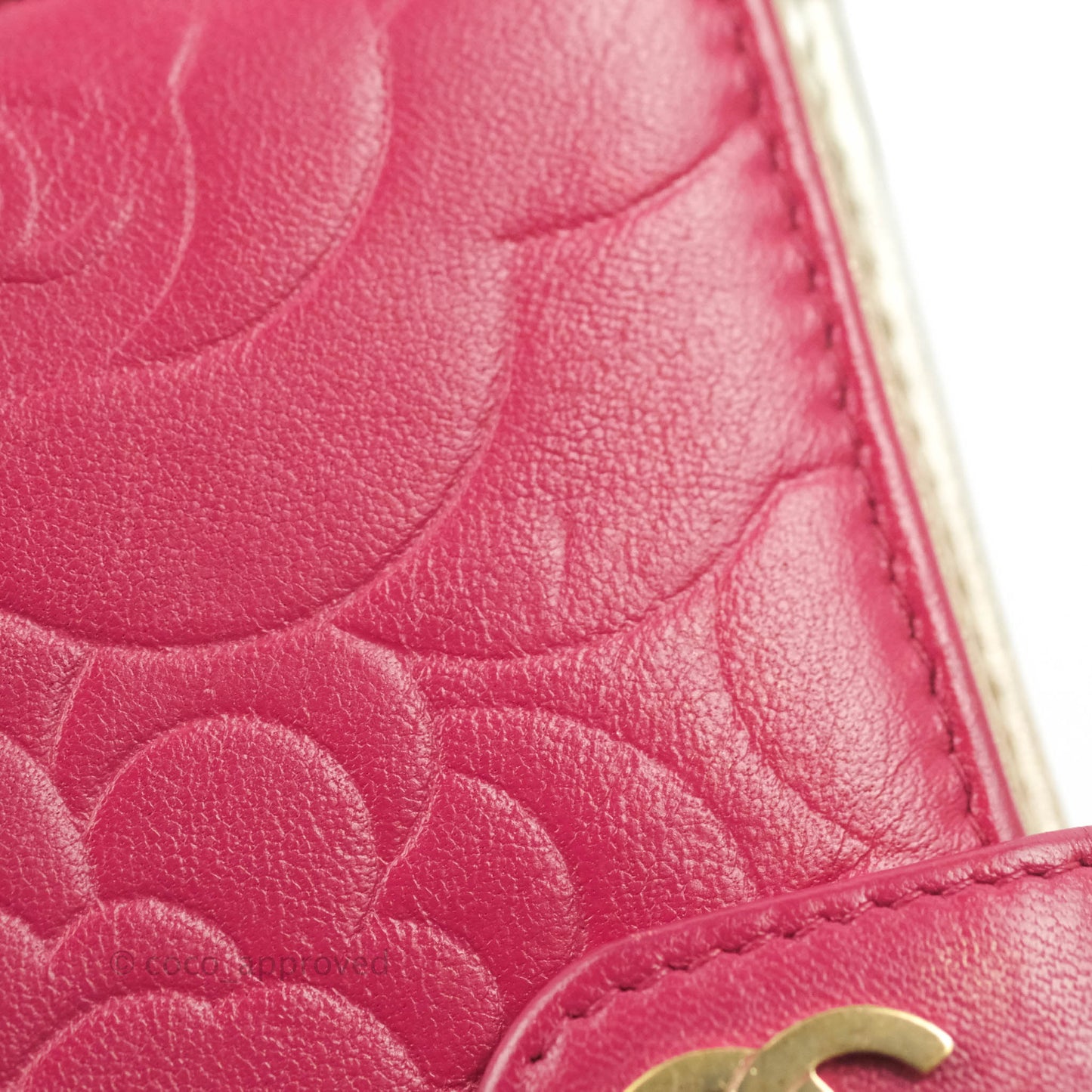 Chanel Wallet in Pink Camellia Embossed Lambskin