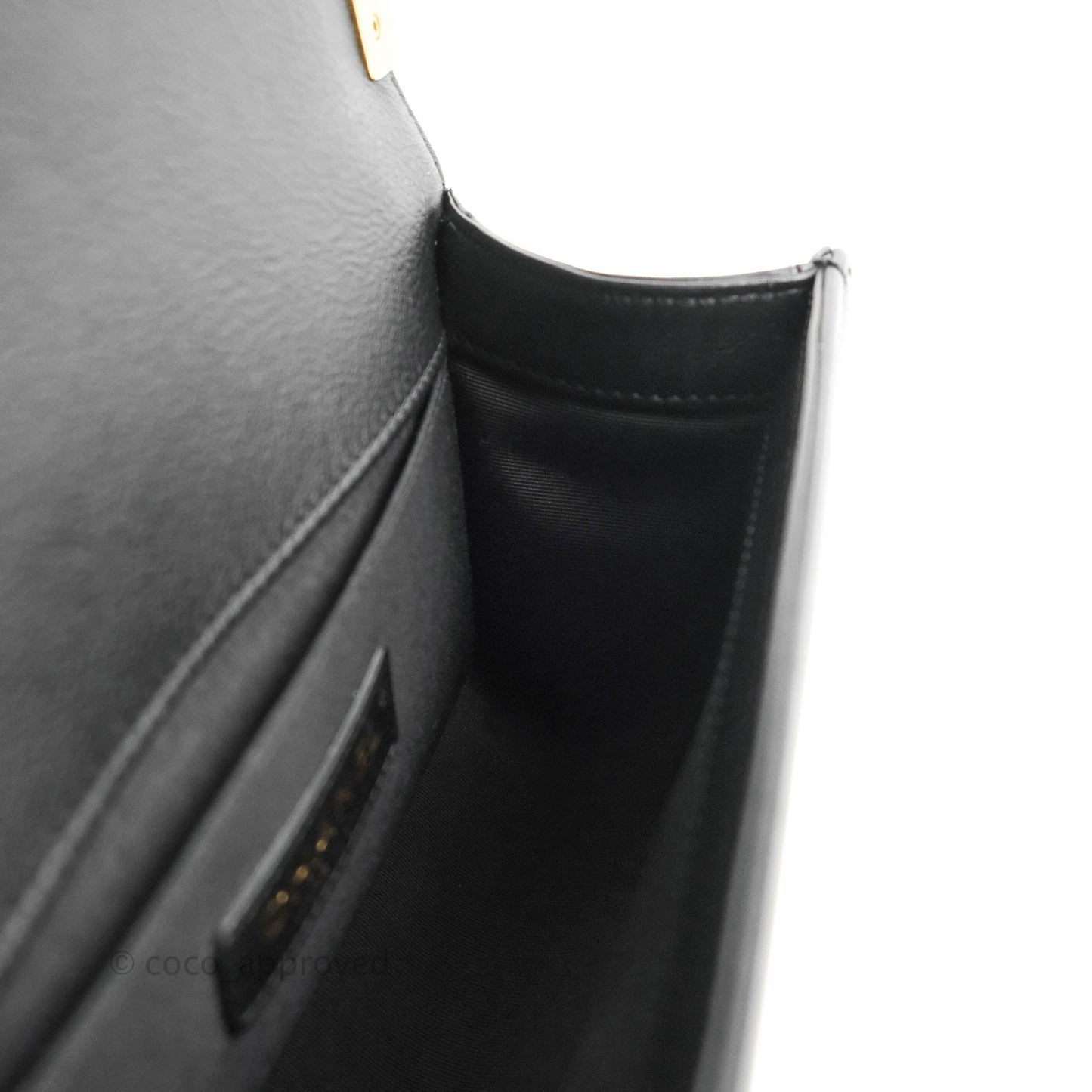 Chanel Quilted Small Boy Black Calfskin Aged Gold Hardware