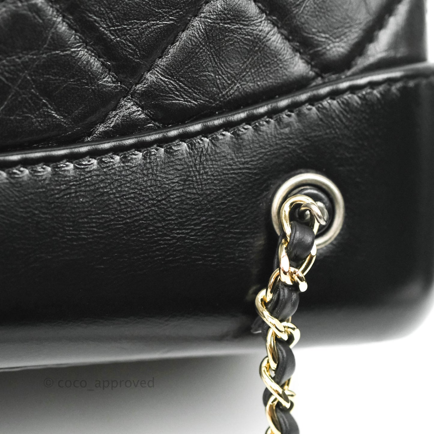 Chanel Small Gabrielle Backpack Black Aged Calfskin